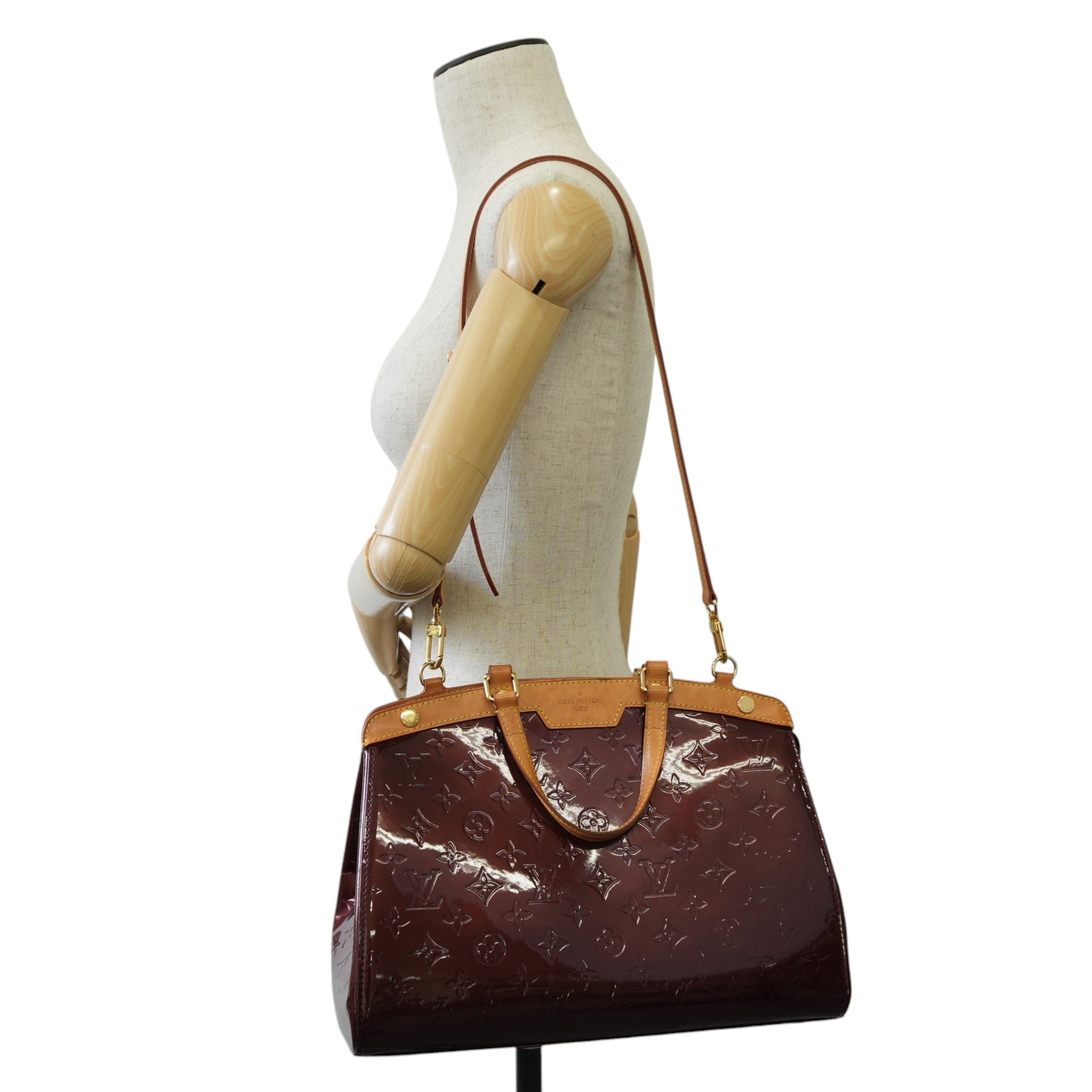Louis Vuitton Brea Vernis Two Way Shoulder Bag Rouge Fauviste Used