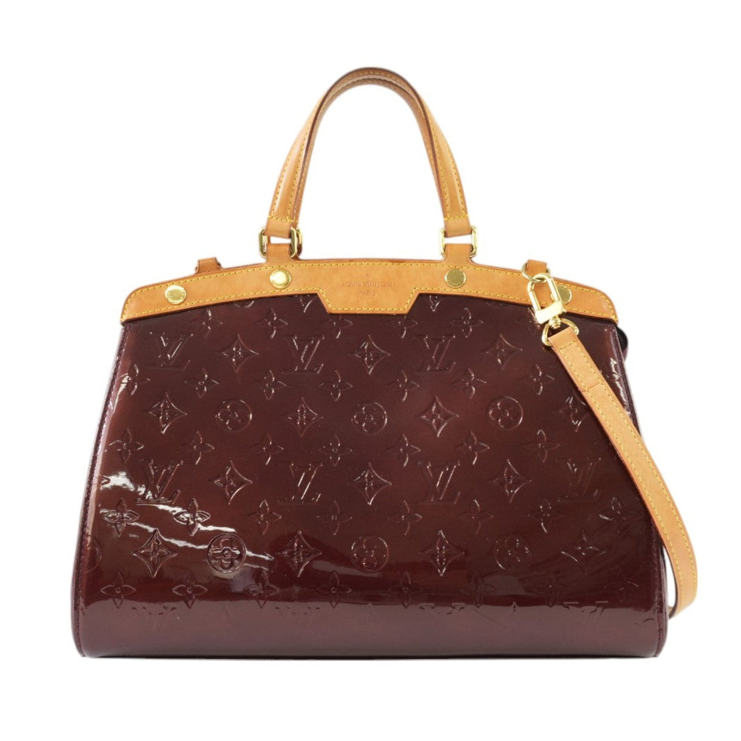 Louis Vuitton Brea Vernis Two Way Shoulder Bag Rouge Fauviste Used