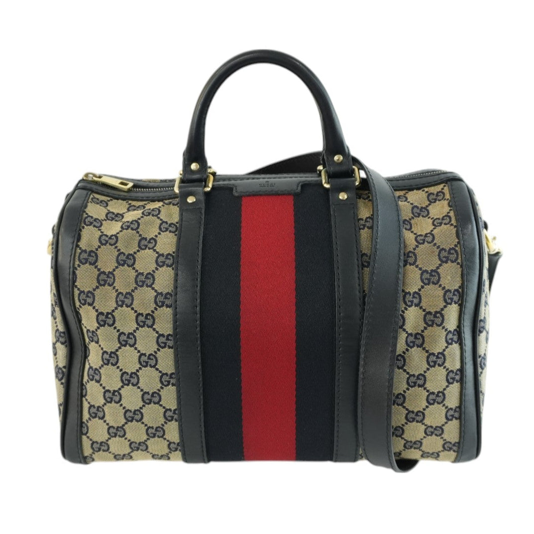 Gucci Boston Bag Blue Used