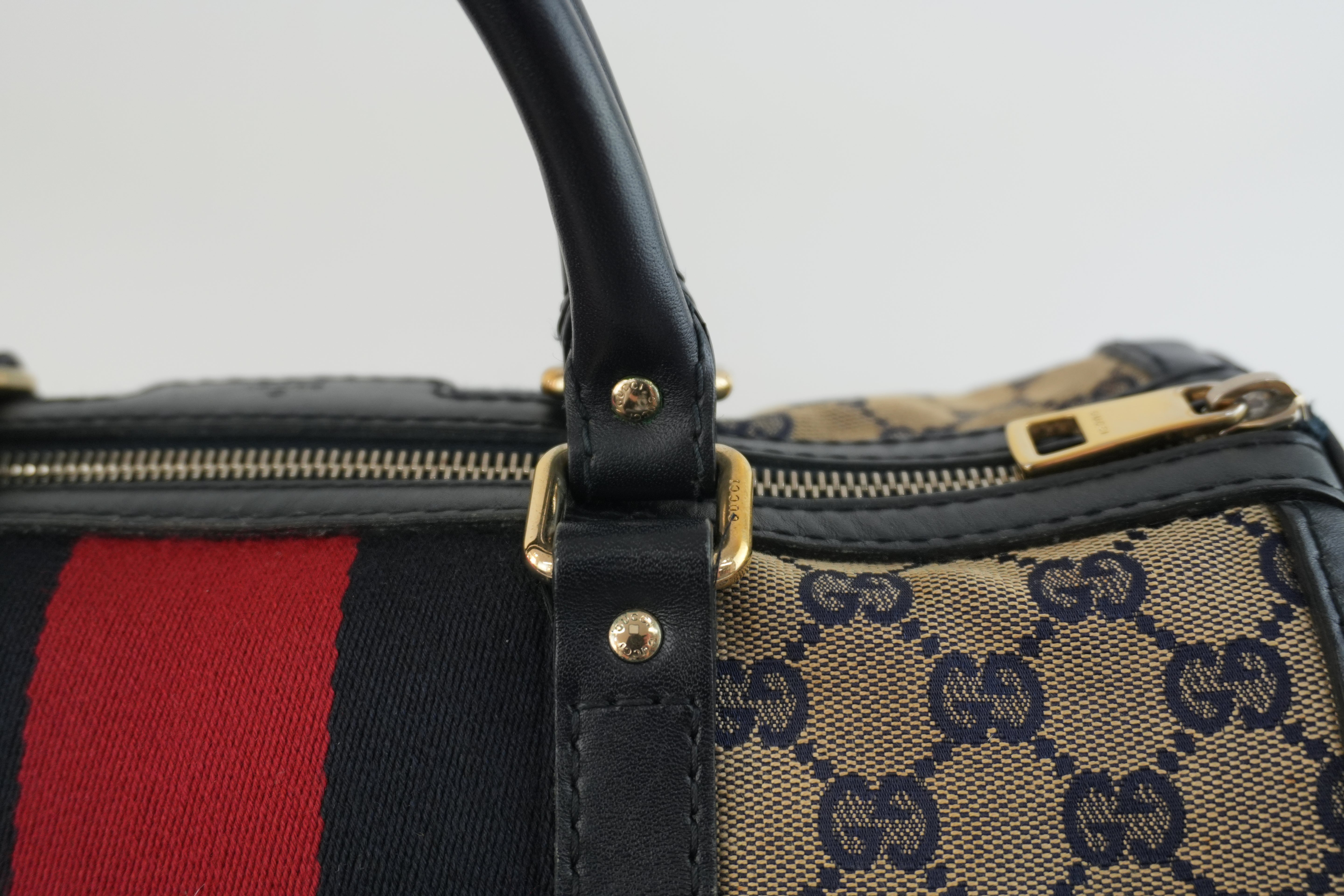 Gucci Boston Bag Blue Used