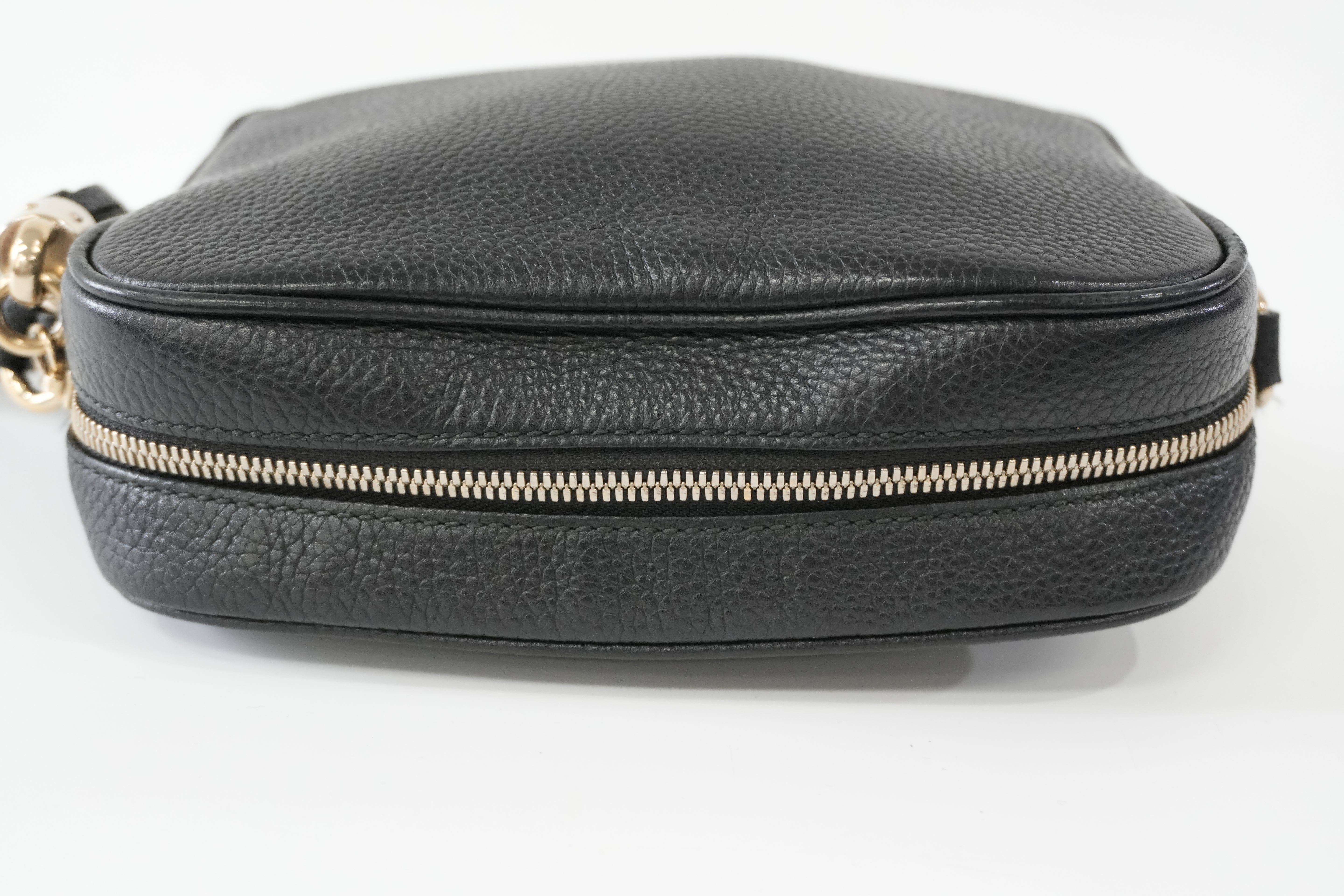 Pre-owned Gucci Leather Hobo Shoulder Bag Black Used