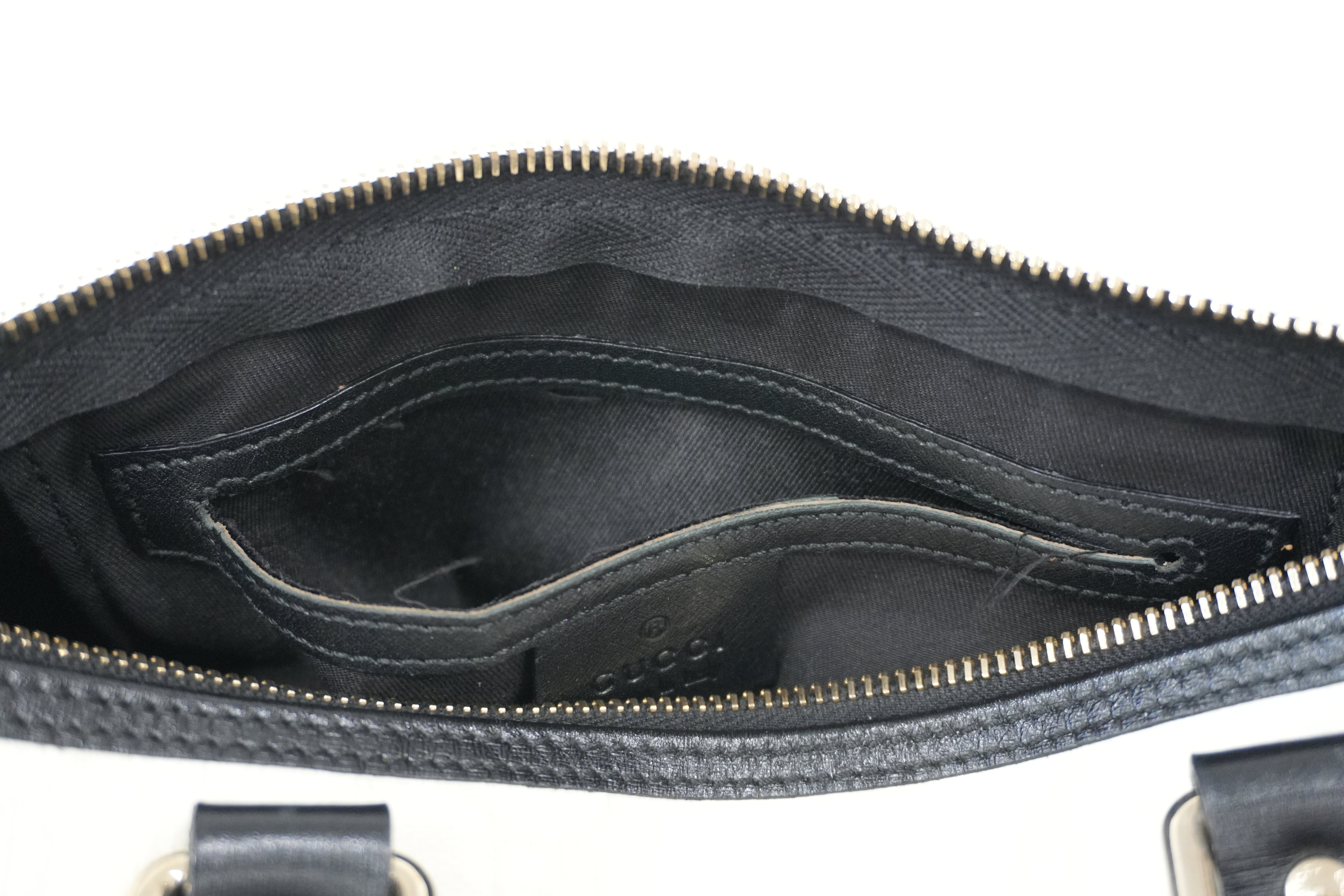 Pre-owned Gucci Canvas GG Supreme Boston Handbag White Used