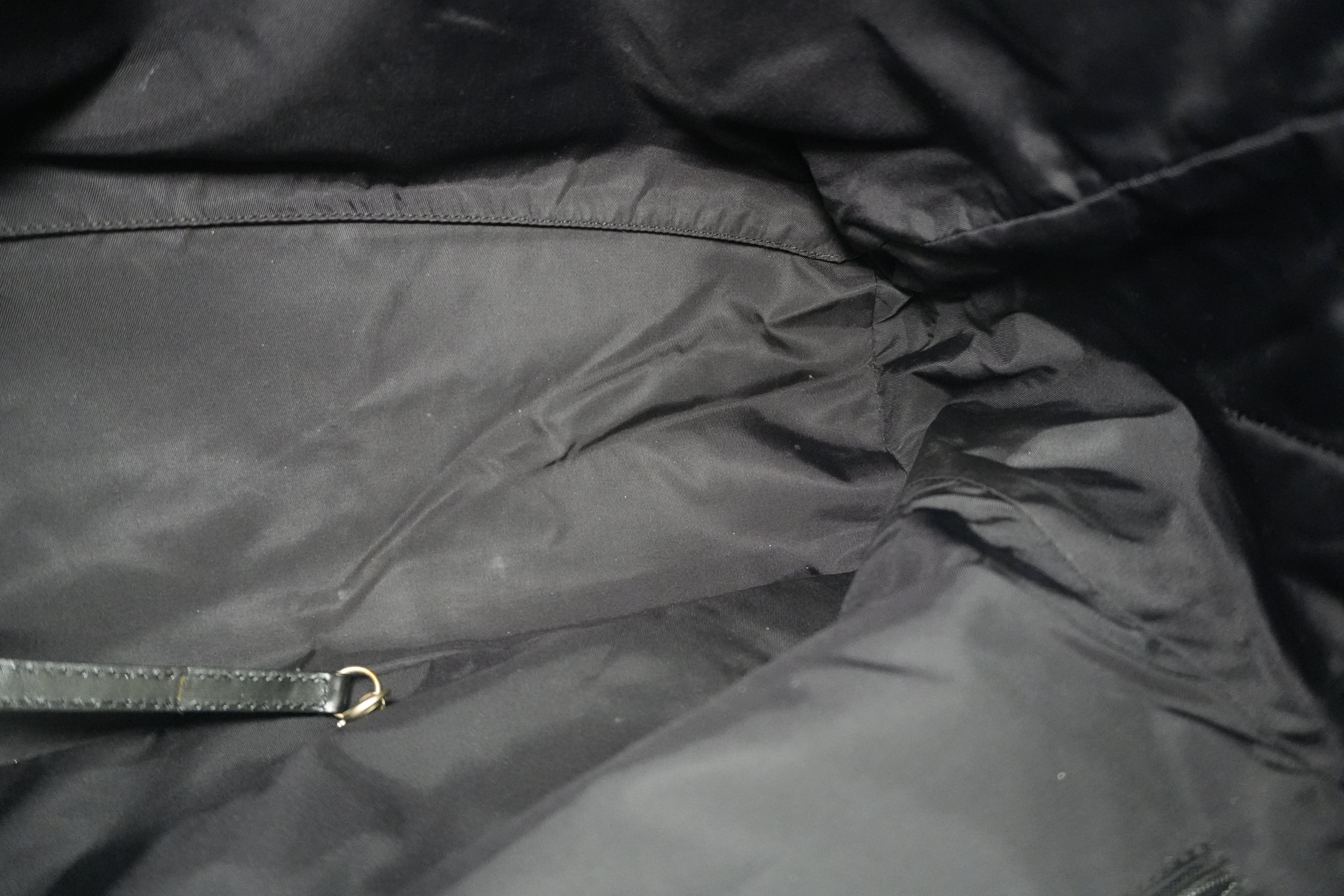 Chanel New Travel Line Tote Bag Black Nylon Used