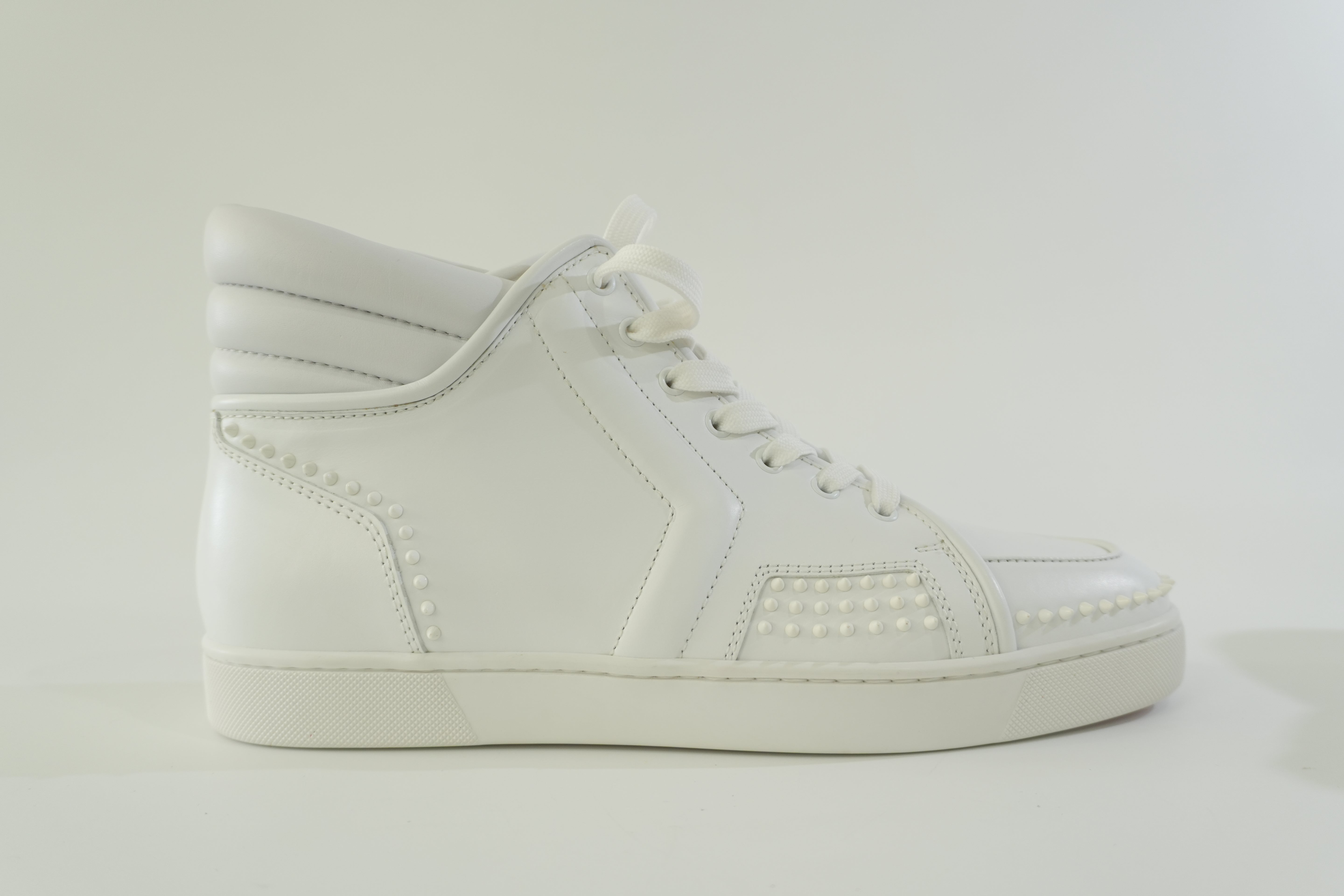 Pre-owned Christian Louboutin Sneakers Size 12 White Used