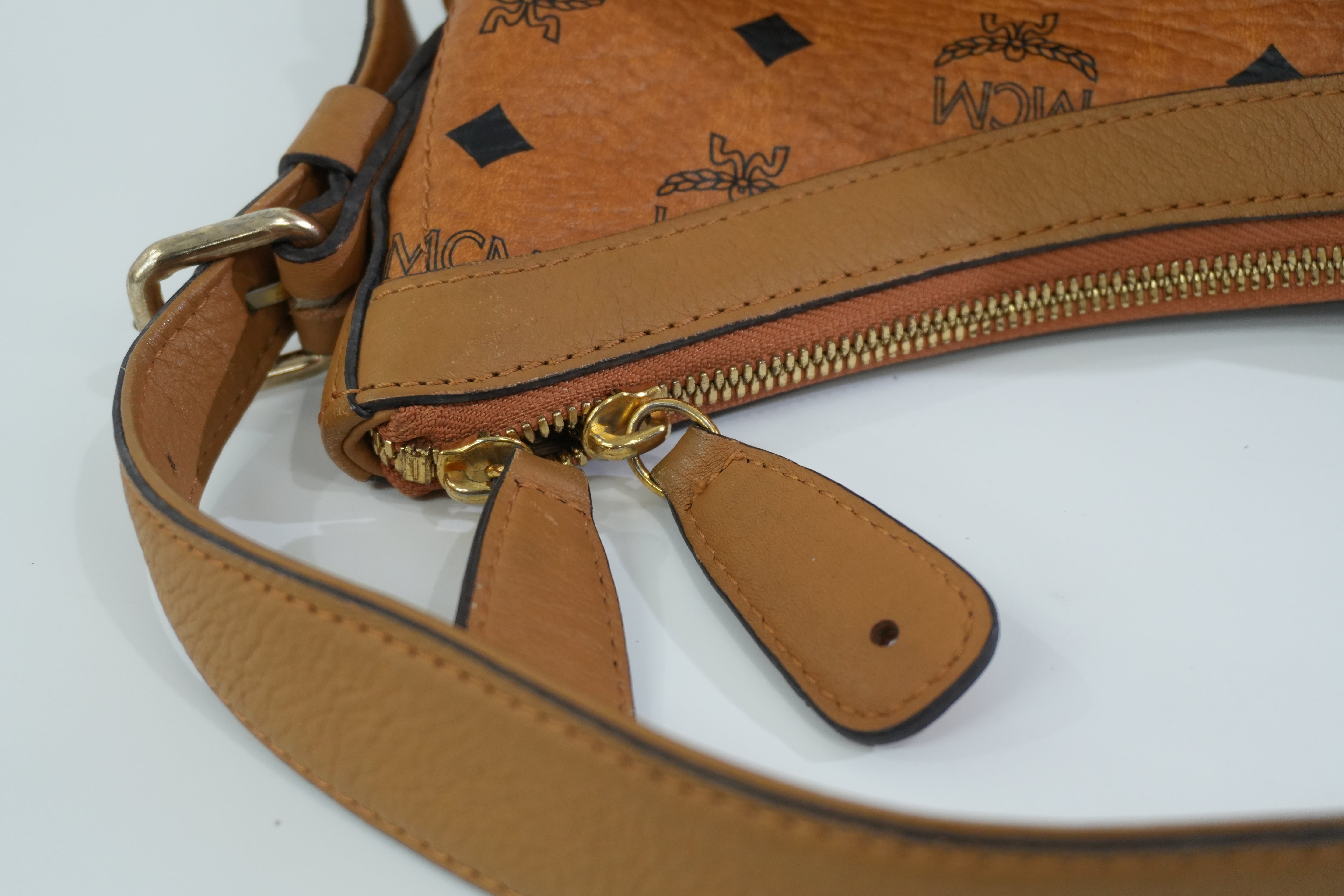 MCM Hobo Tote Bag Cognac Used