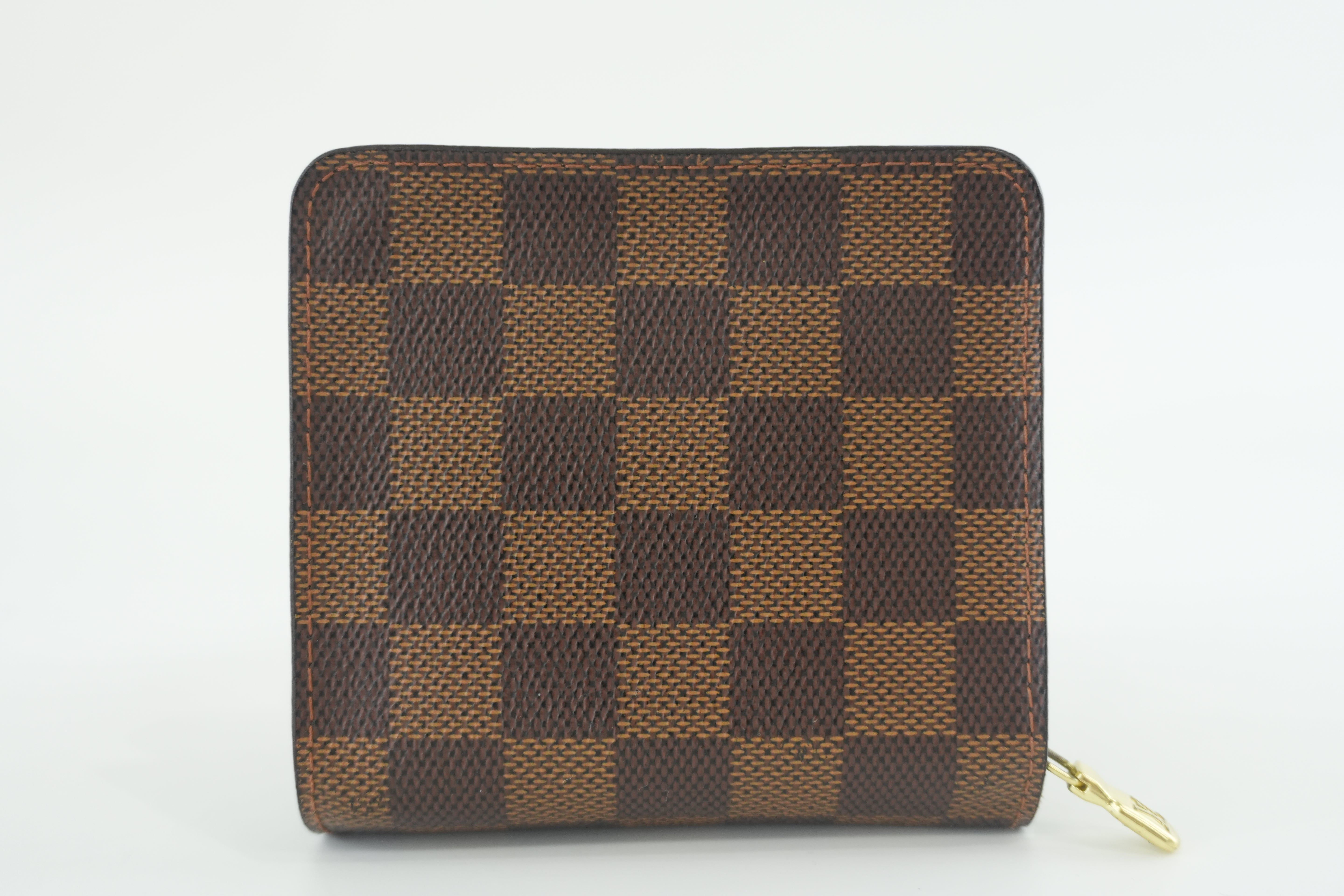 Louis Vuitton Damier Ebene Zip Compact Wallet Used