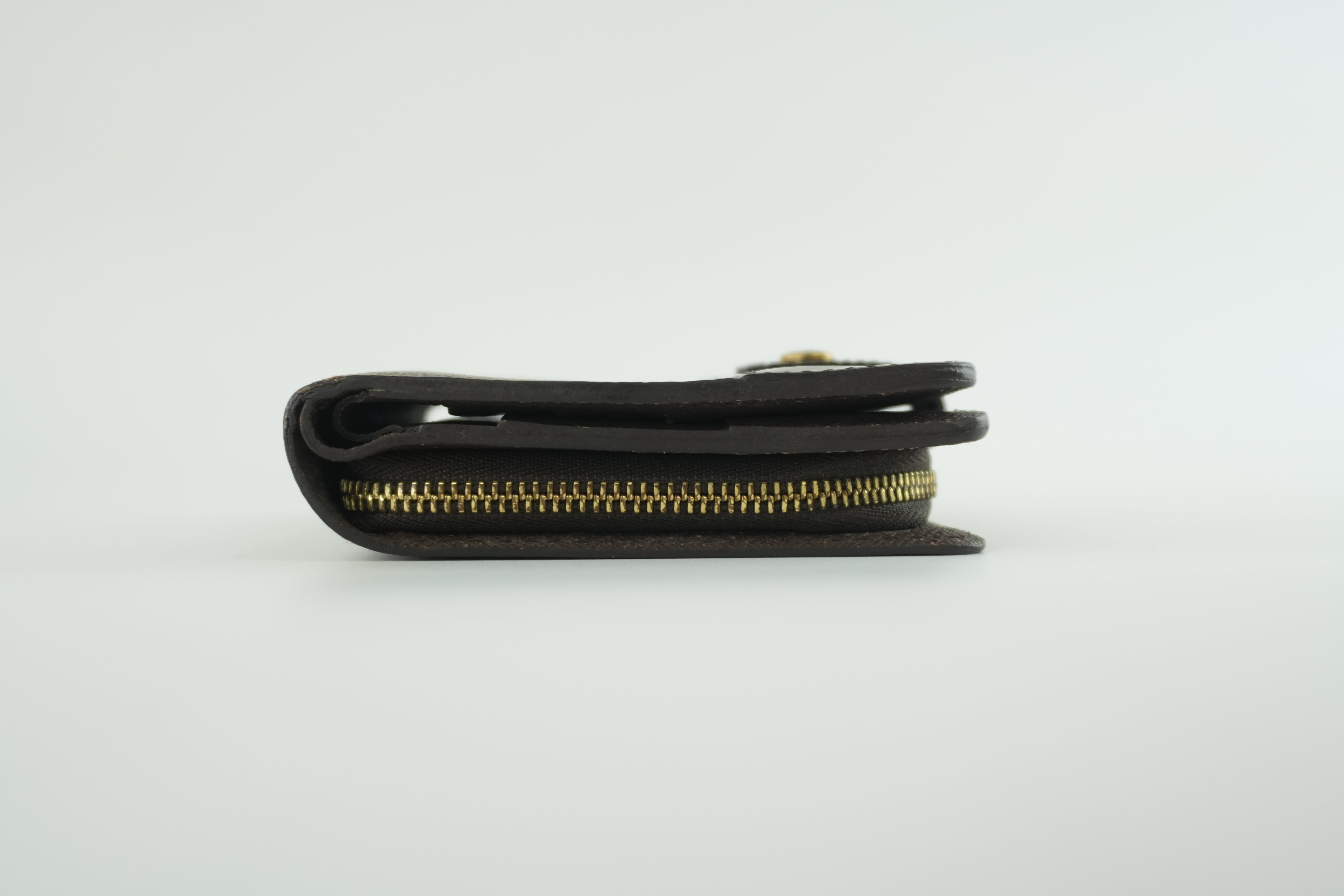 Louis Vuitton Damier Ebene Zip Compact Wallet Used