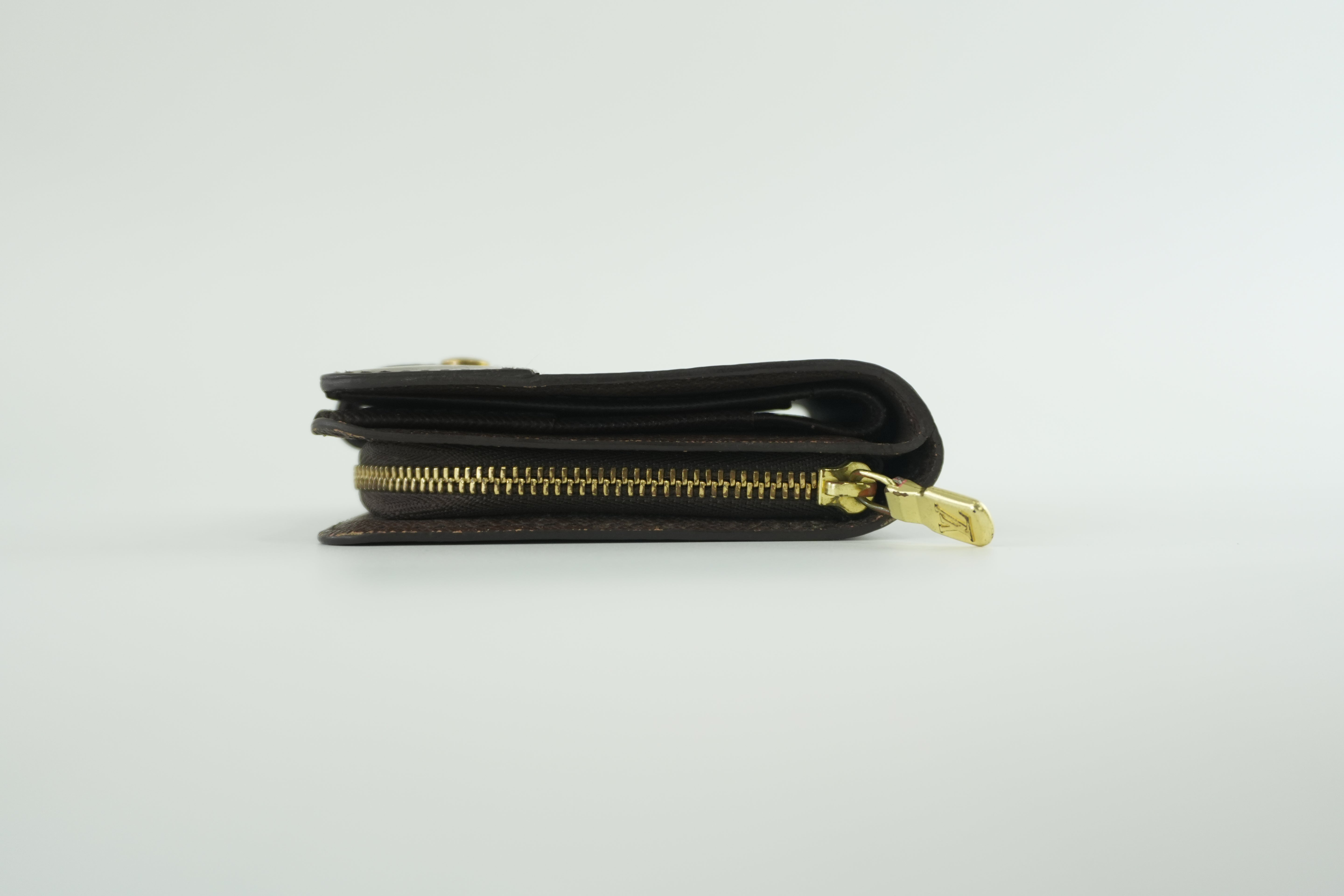Louis Vuitton Damier Ebene Zip Compact Wallet Used