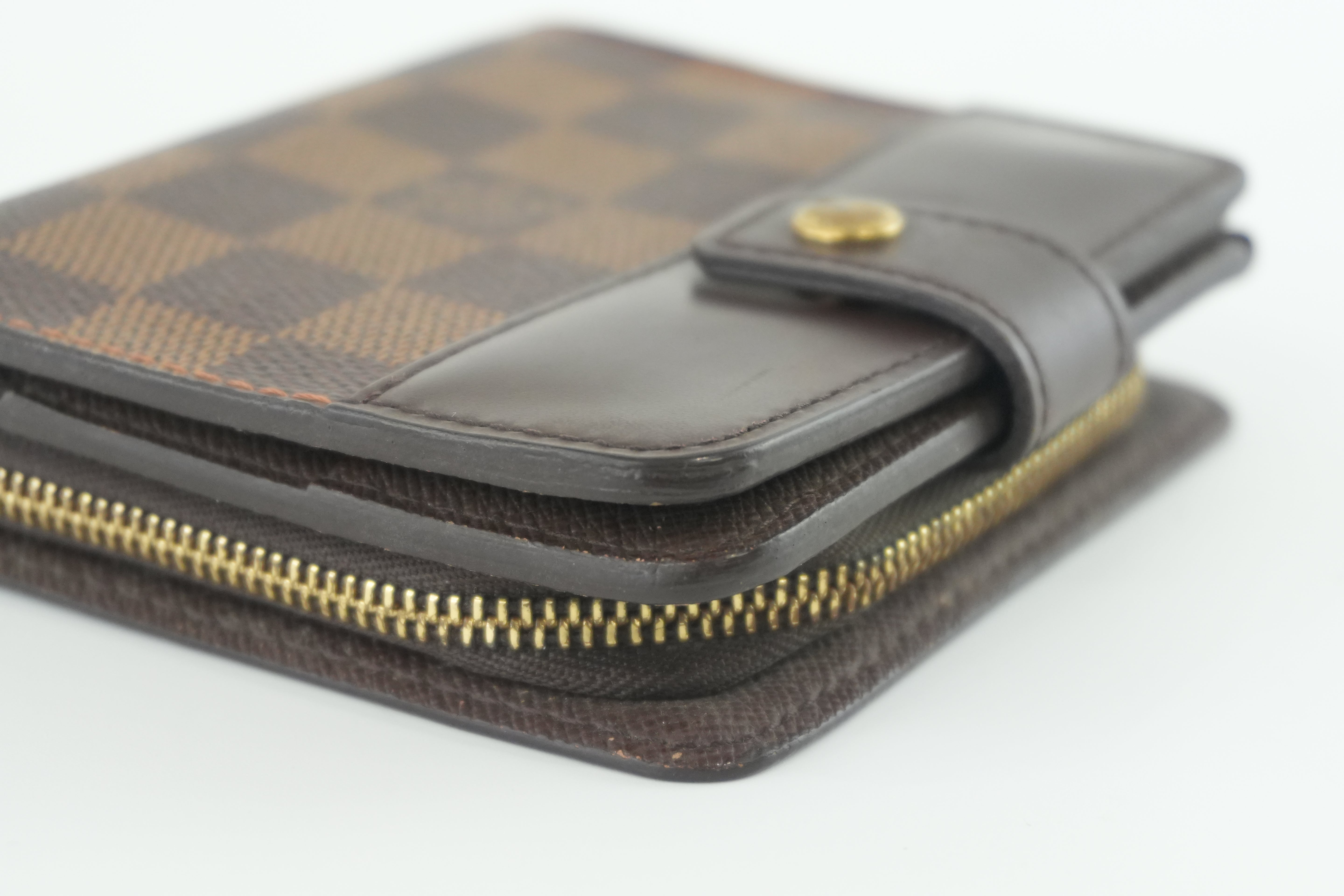 Louis Vuitton Damier Ebene Zip Compact Wallet Used