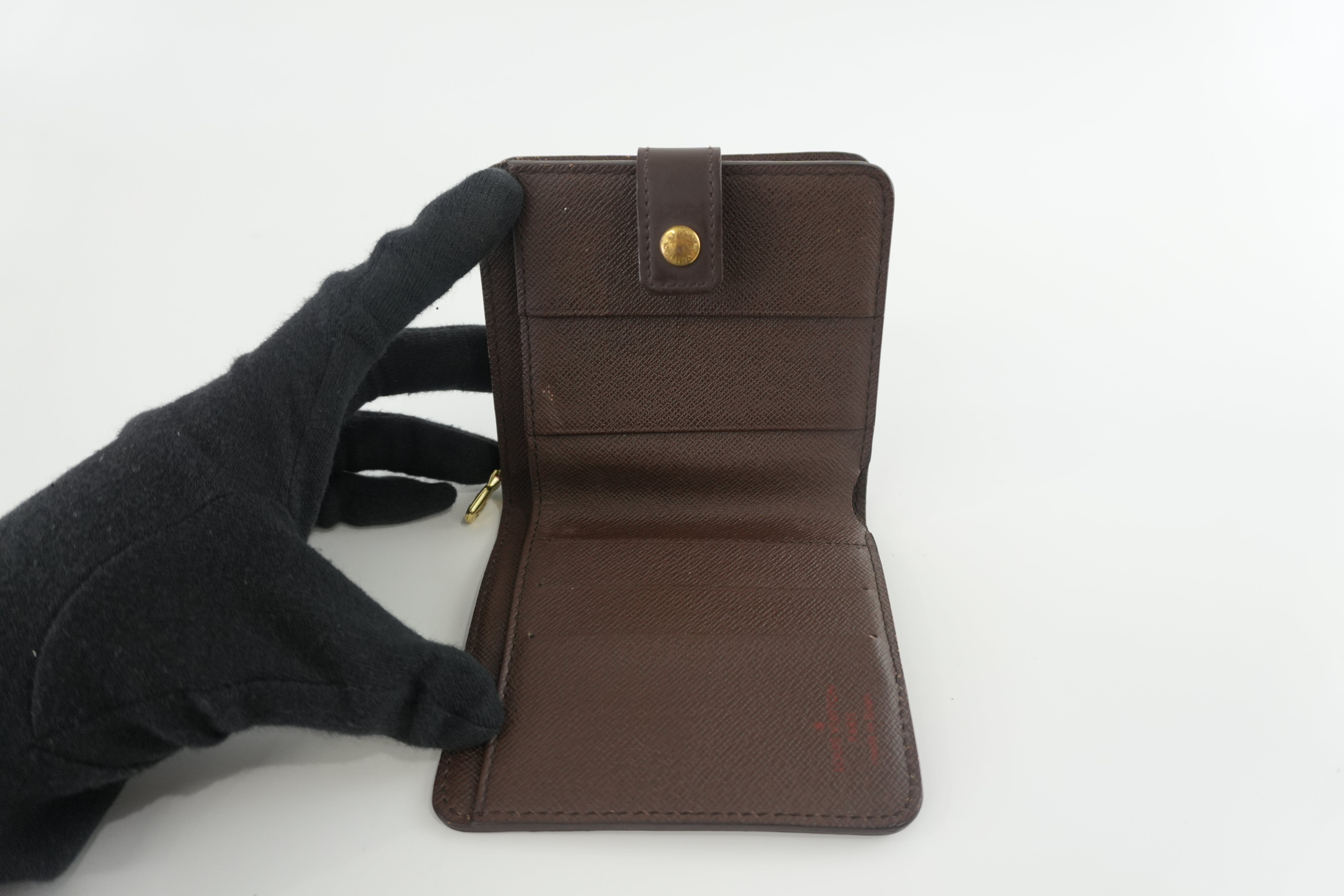 Louis Vuitton Damier Ebene Zip Compact Wallet Used
