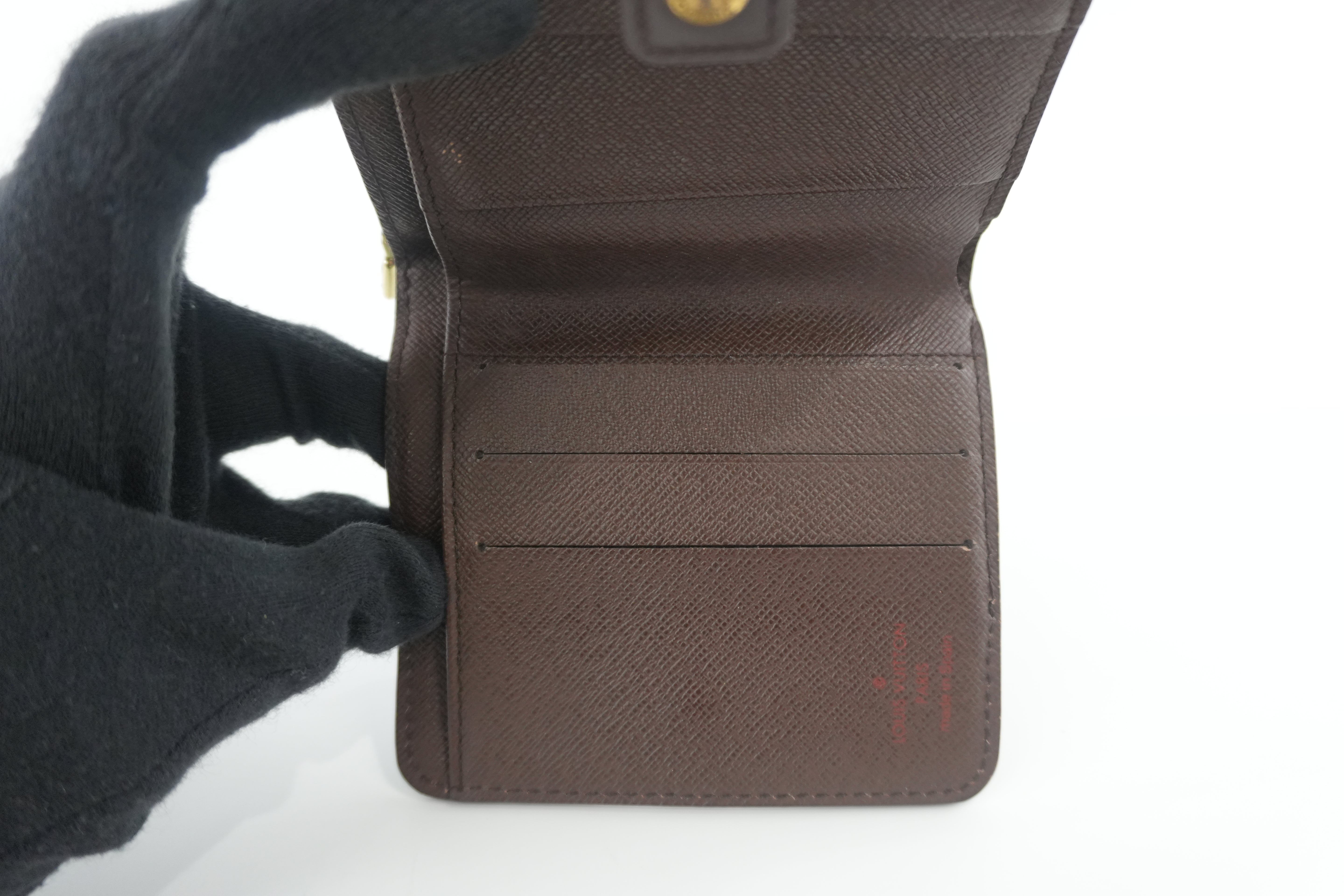 Louis Vuitton Damier Ebene Zip Compact Wallet Used