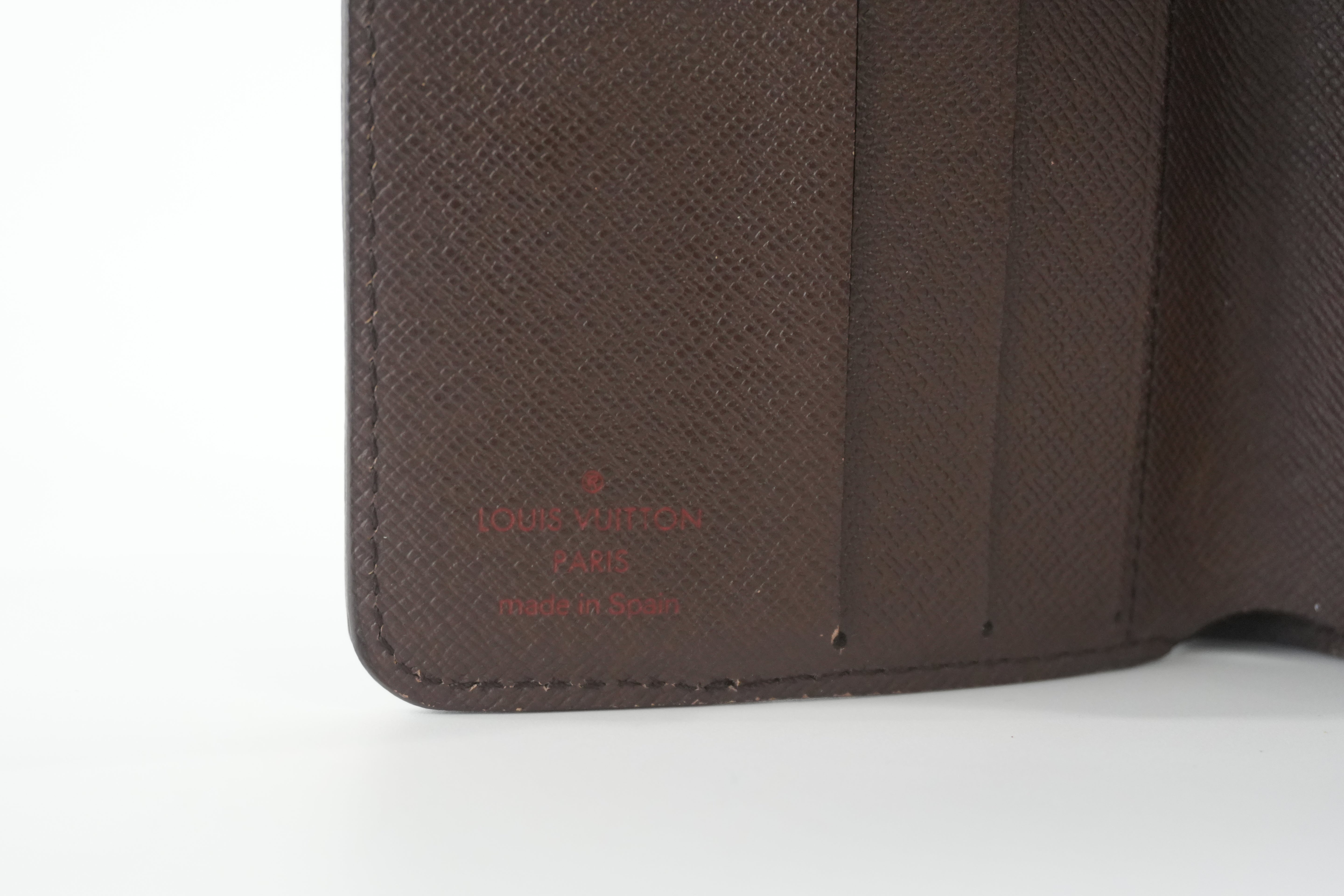 Louis Vuitton Damier Ebene Zip Compact Wallet Used