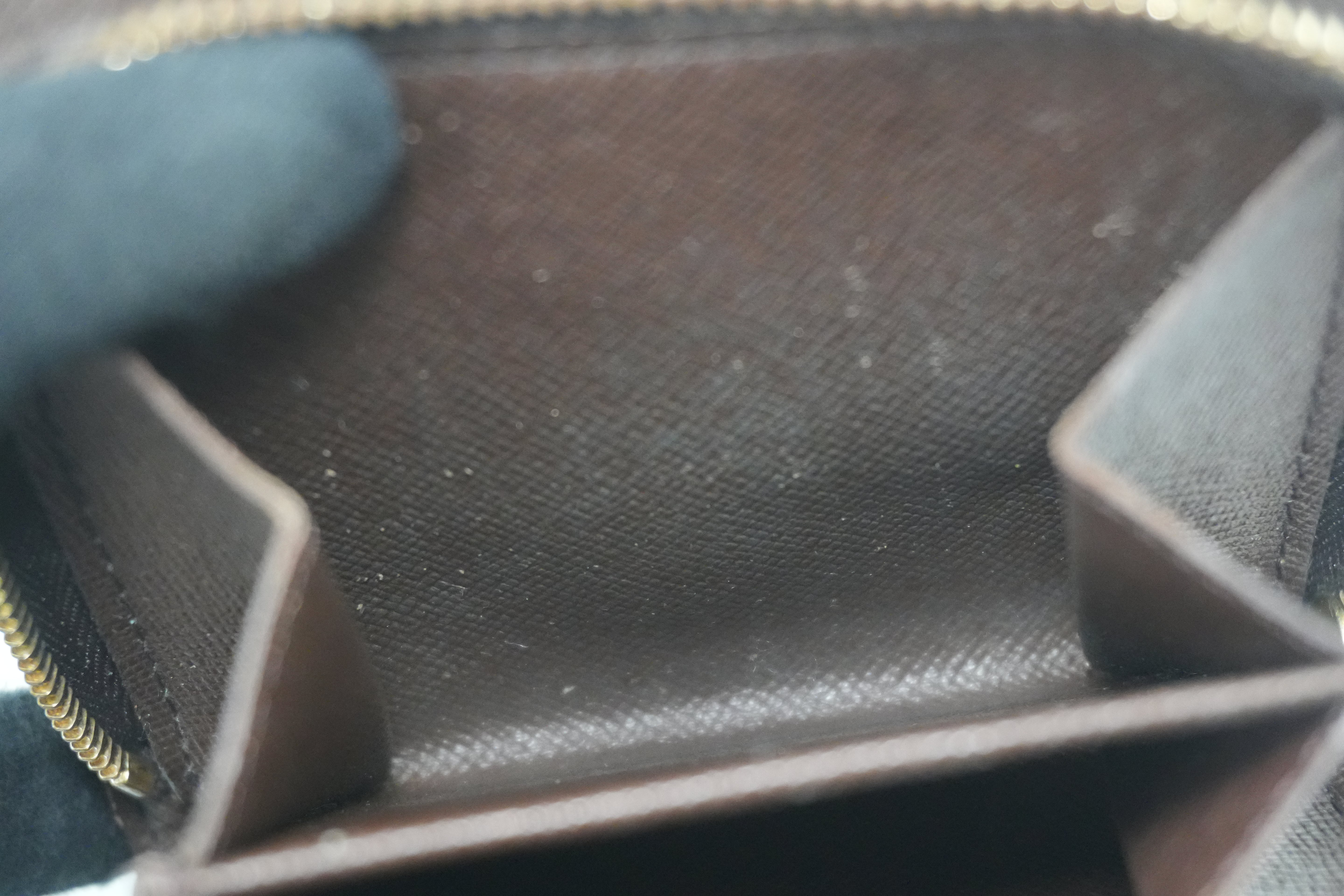 Louis Vuitton Damier Ebene Zip Compact Wallet Used
