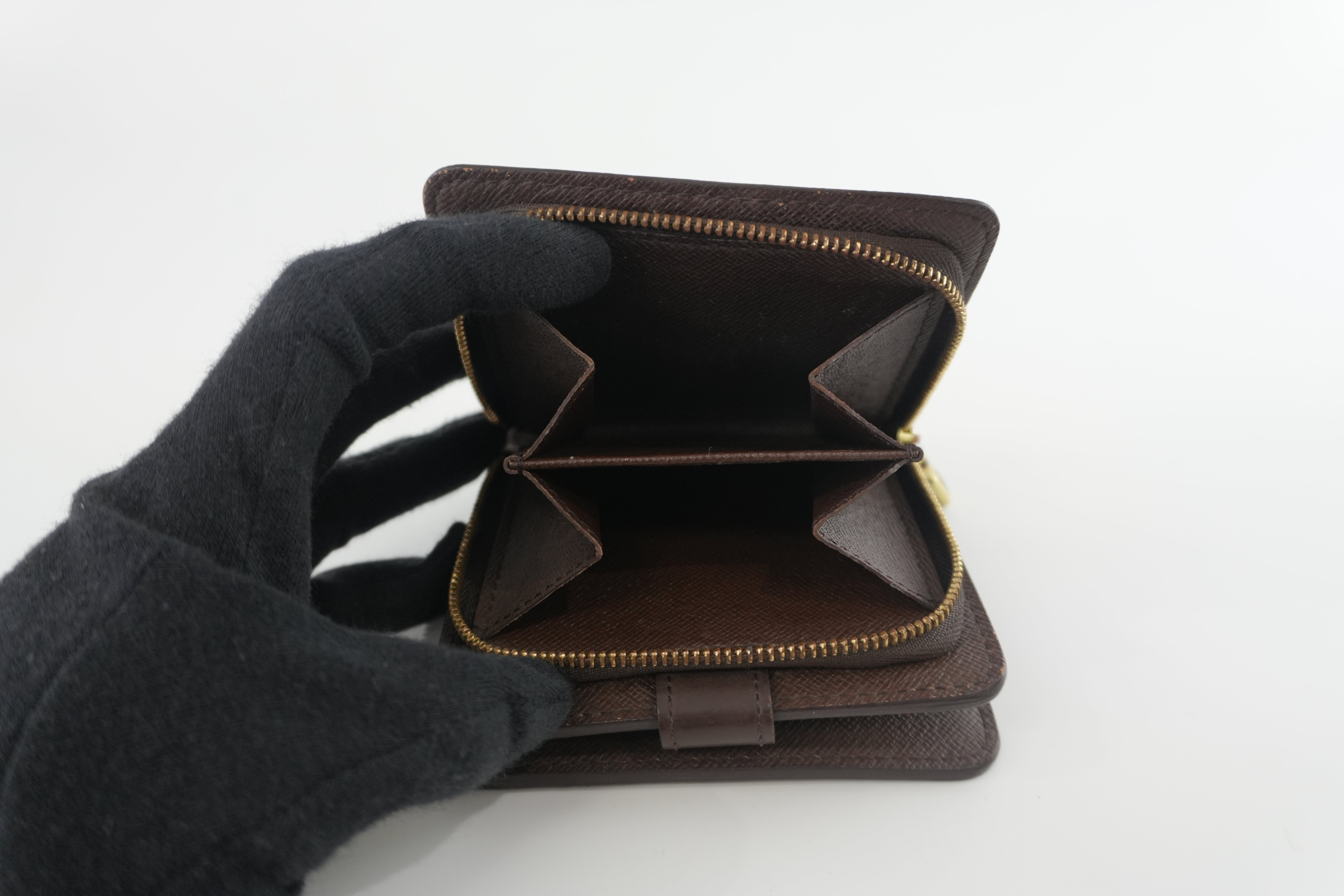 Louis Vuitton Damier Ebene Zip Compact Wallet Used