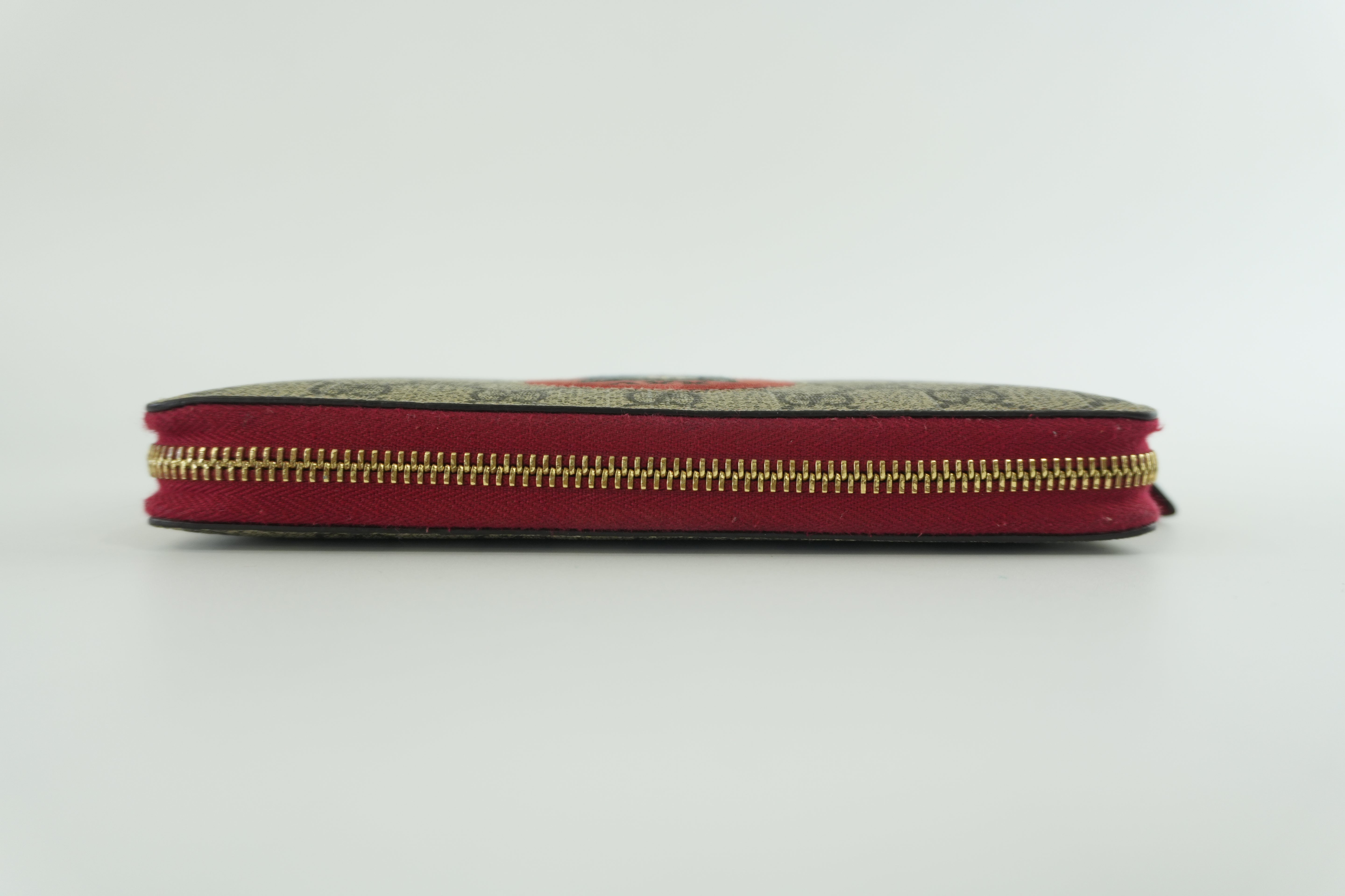 Gucci Supreme Cat Long Wallet Used