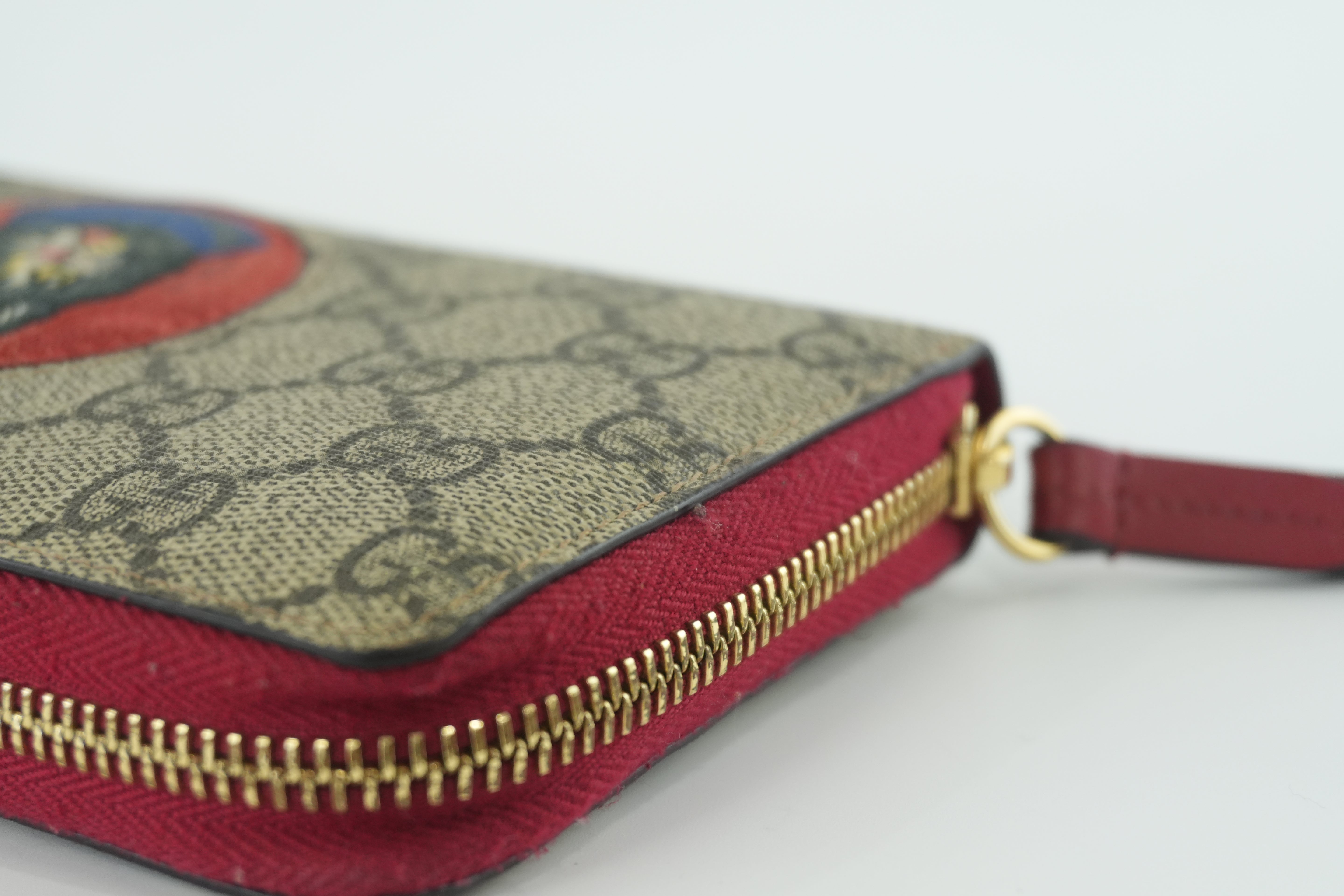 Gucci Supreme Cat Long Wallet Used