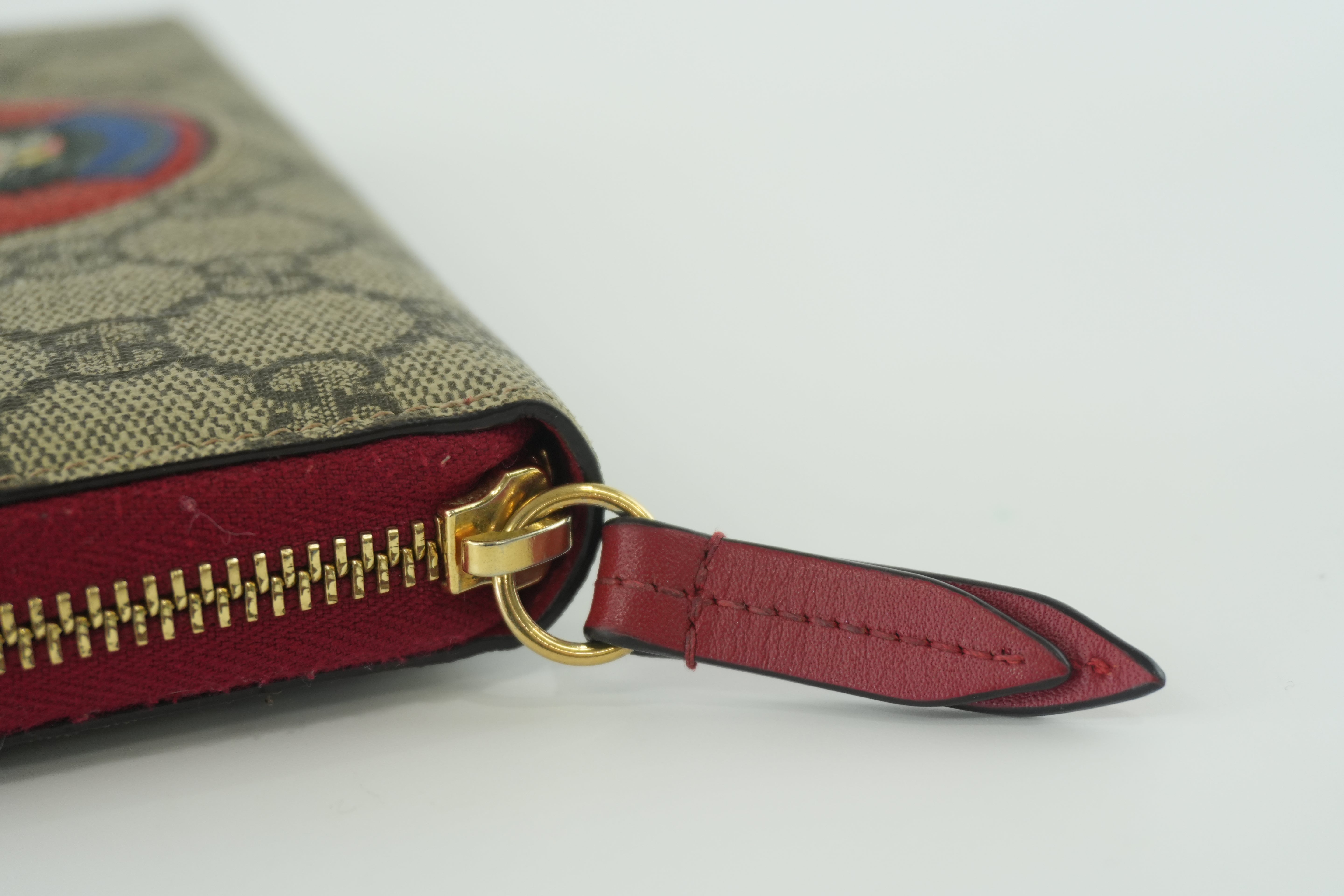 Gucci Supreme Cat Long Wallet Used