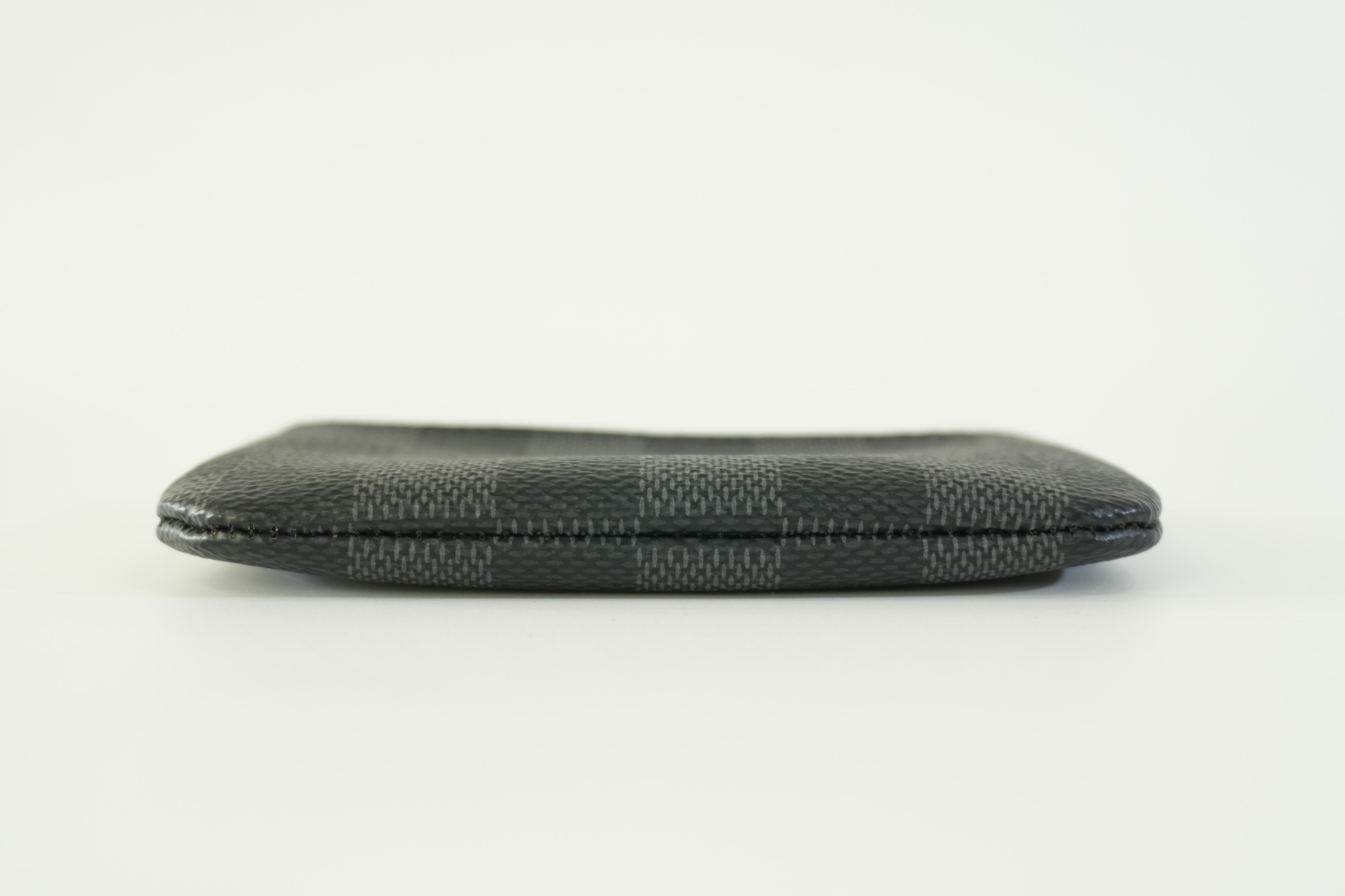 Pre-owned Louis Vuitton Damier Graphite Zippy Key Pouch