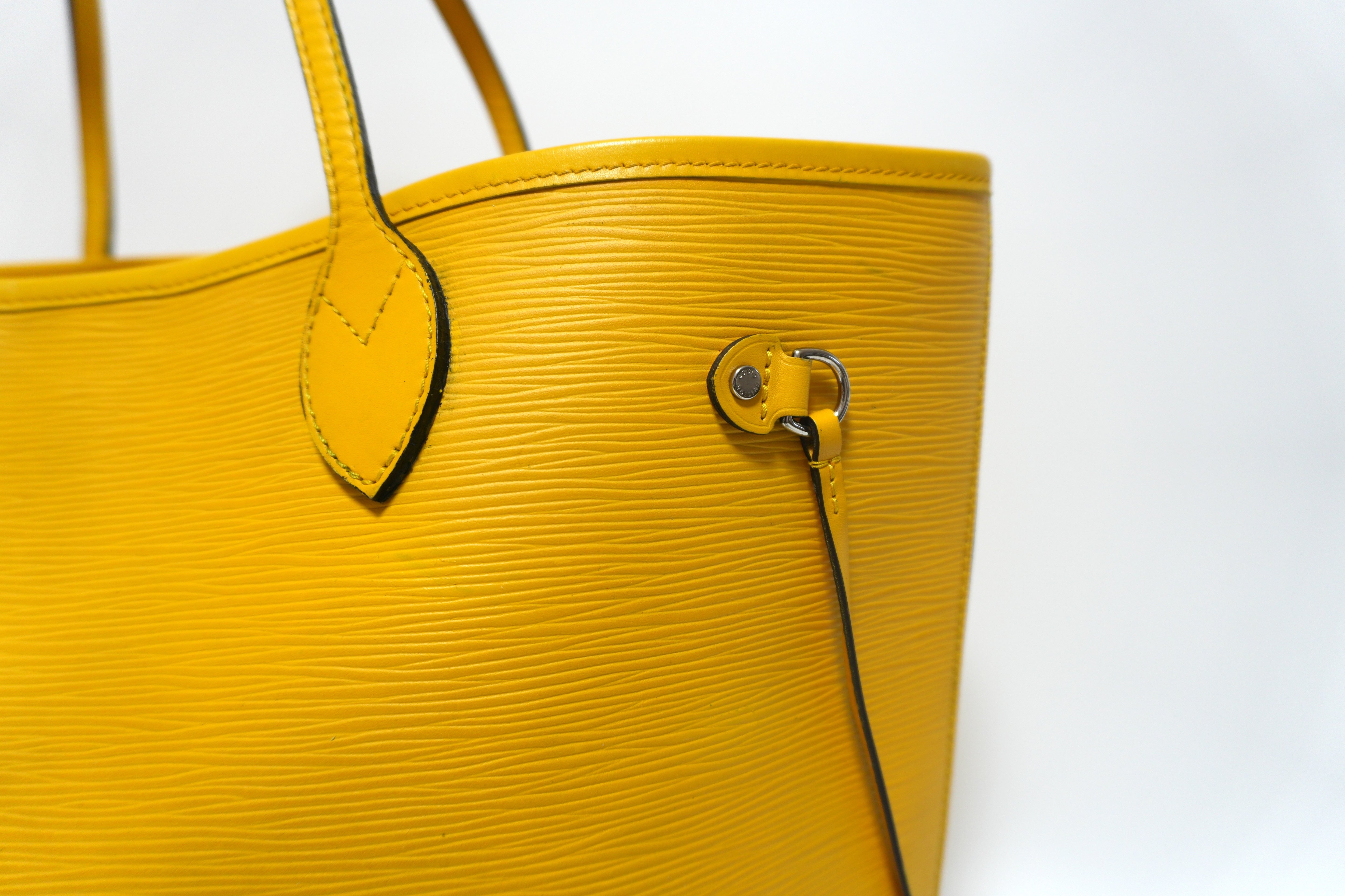 Louis Vuitton Epin Neverfull MM Shoulder Tote Bag Yellow Used