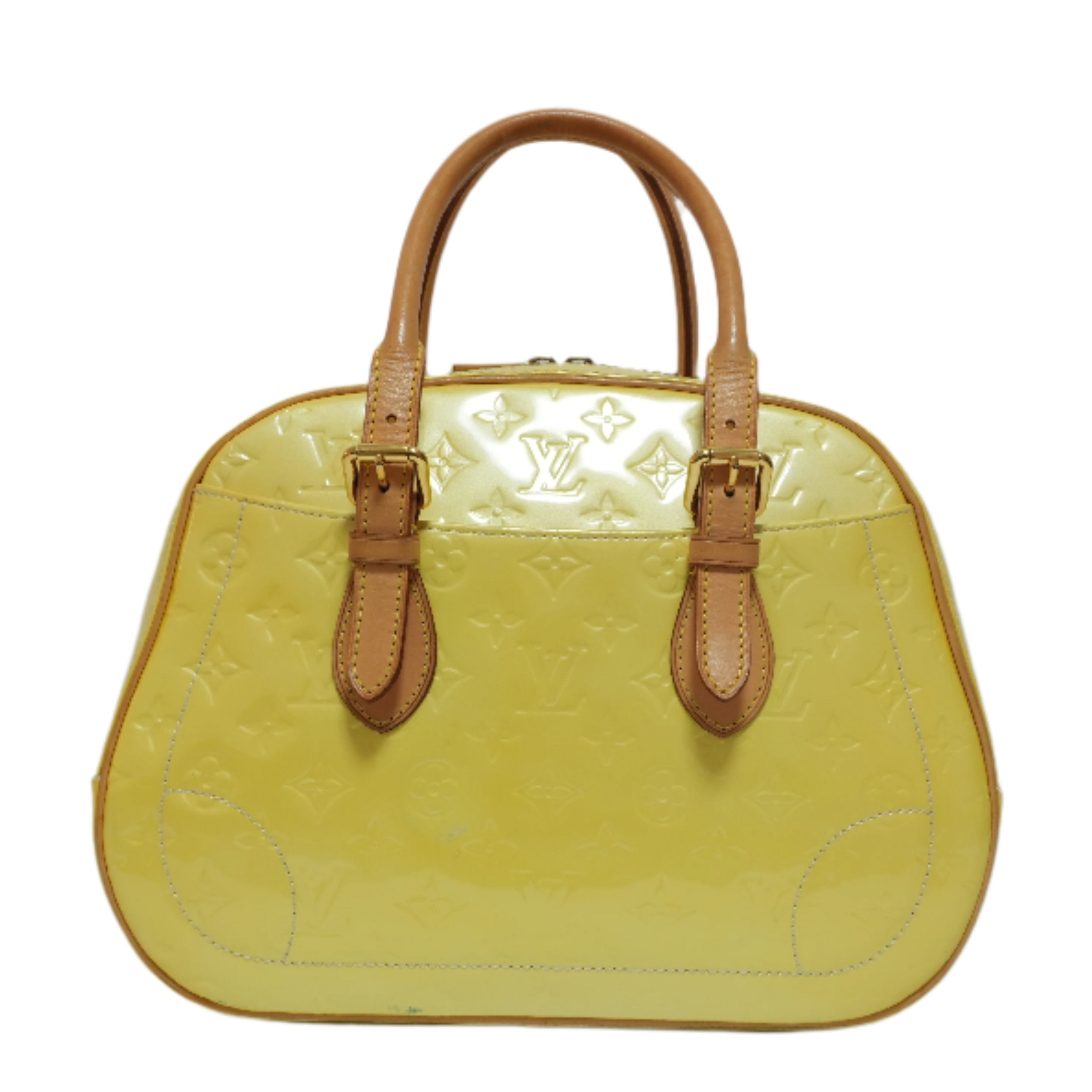Borsa a mano Louis Vuitton Vernis Summit Drive gialla usata