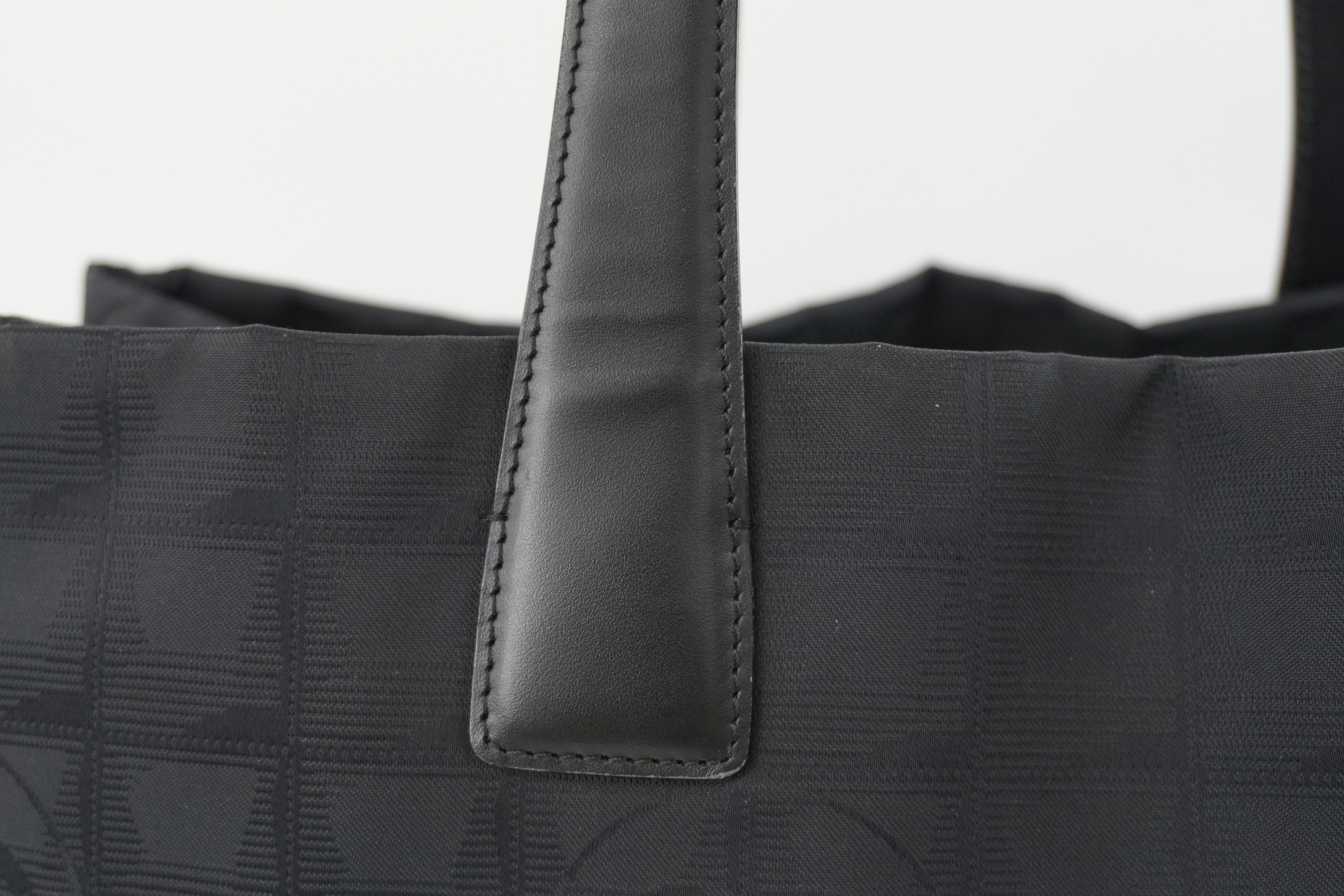 Chanel New Travel Line Tote Bag Black Used