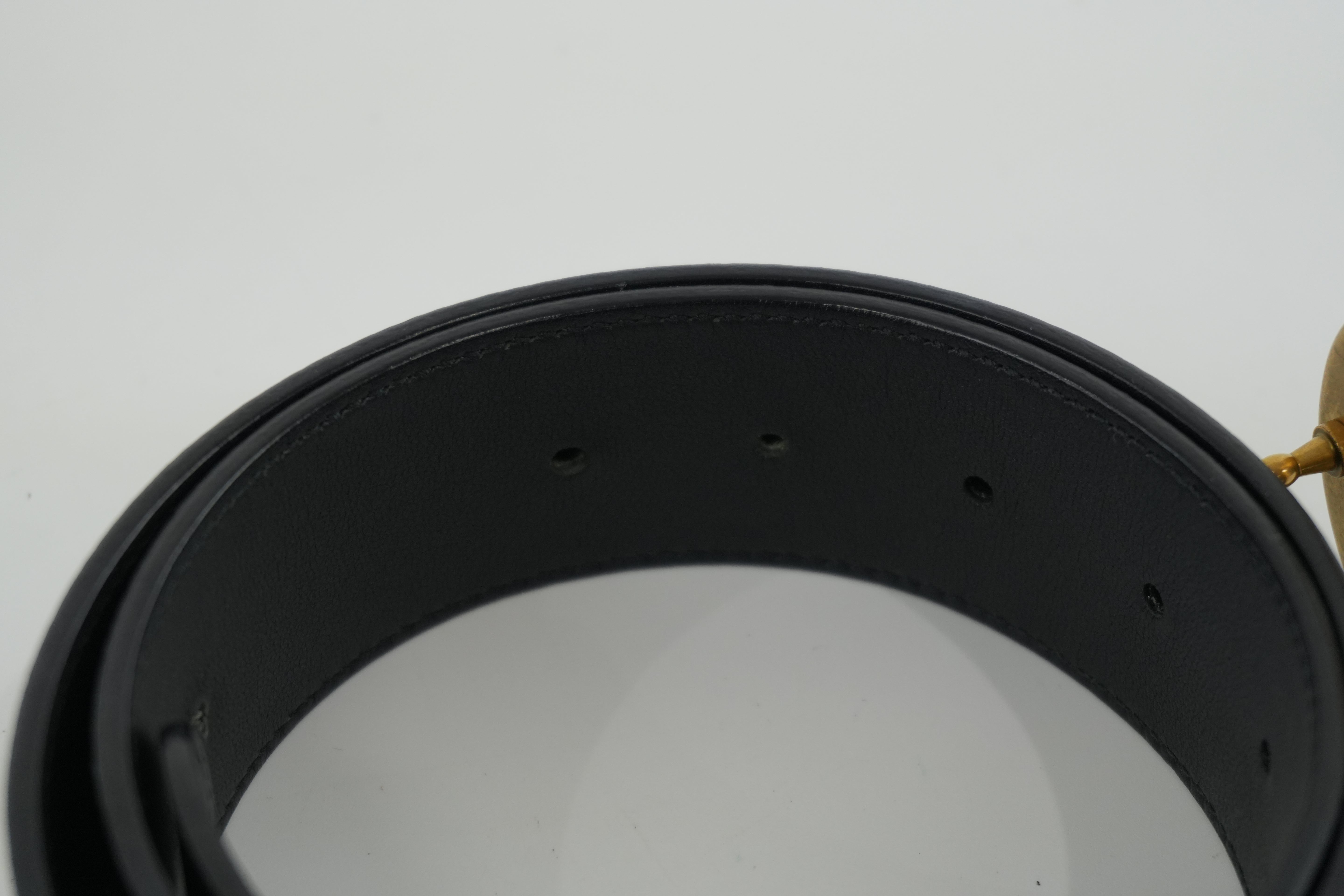 Gucci GG Marmont Belt Leather Black Used