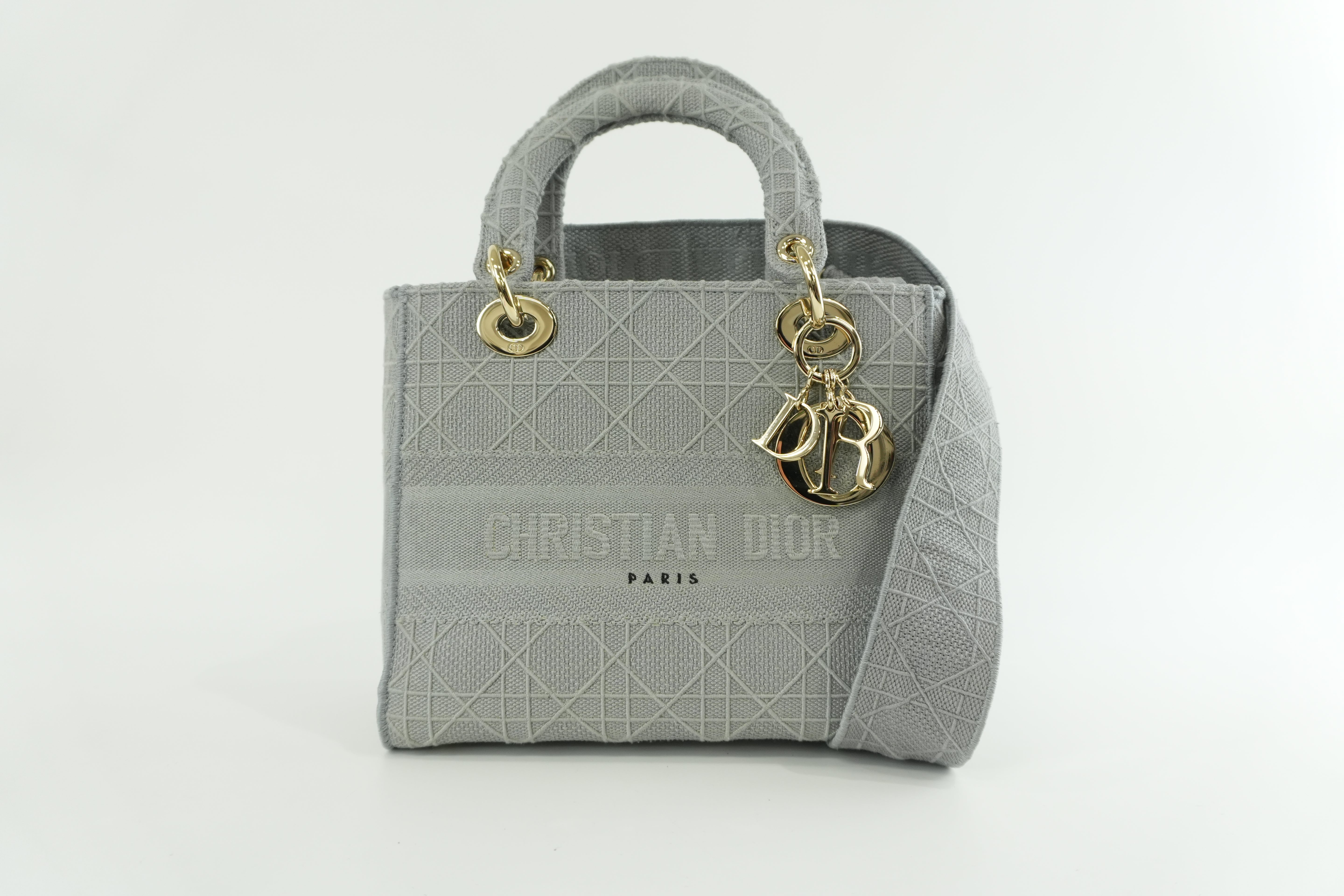 Christian Dior Lady D Light Gray Shoulder Strap Used