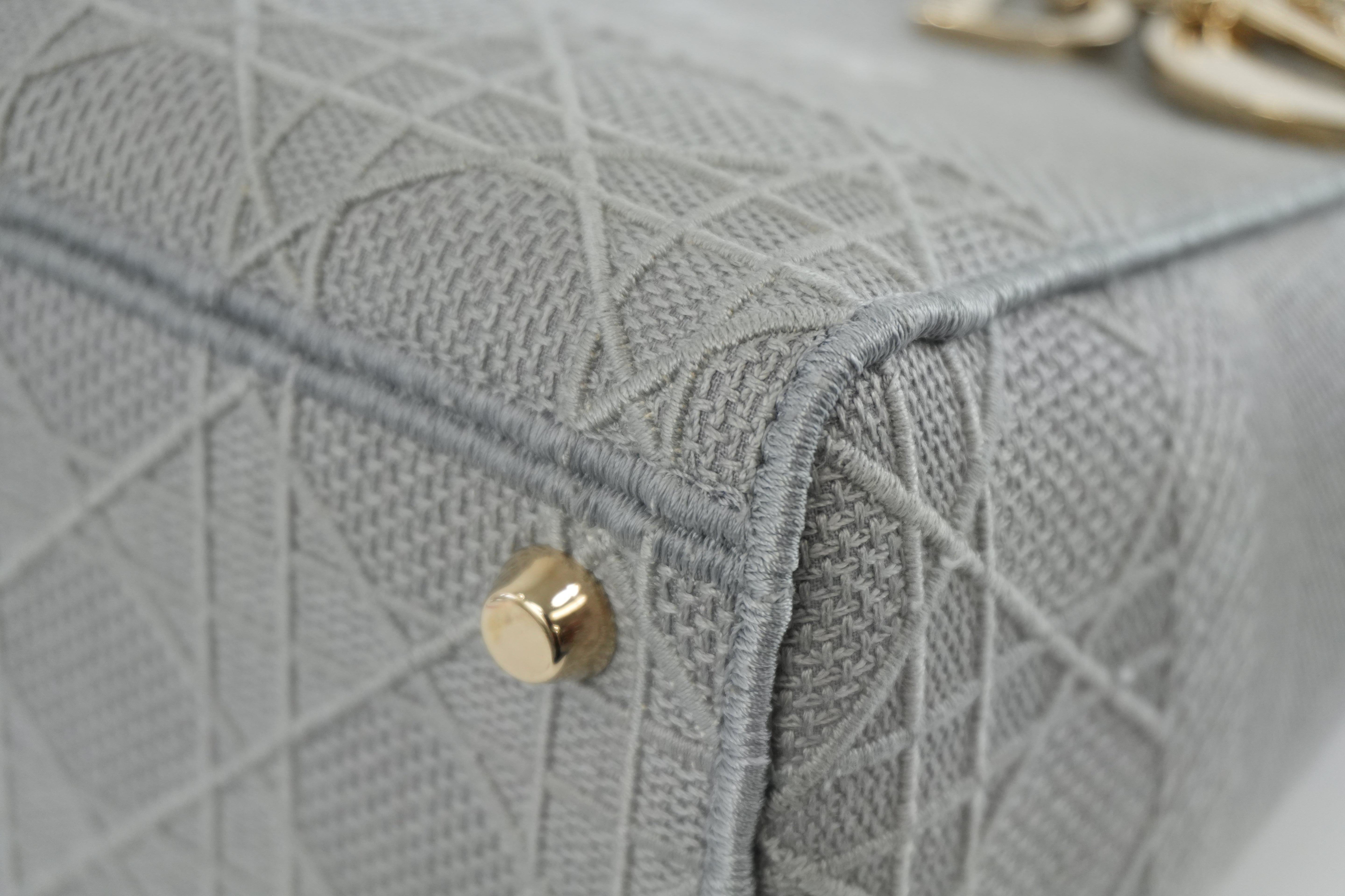 Christian Dior Lady D Light Gray Shoulder Strap Used