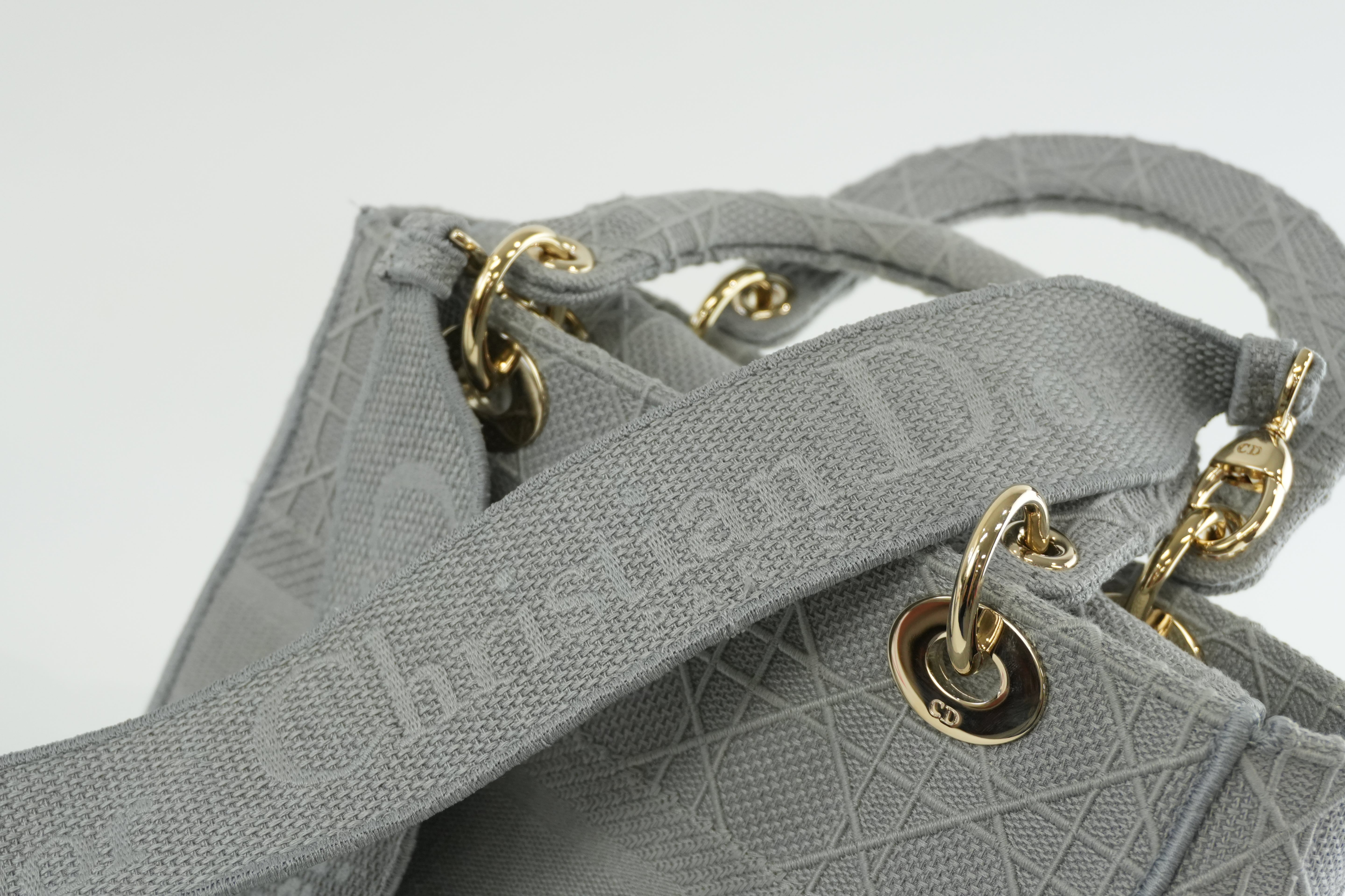 Christian Dior Lady D Light Gray Shoulder Strap Used