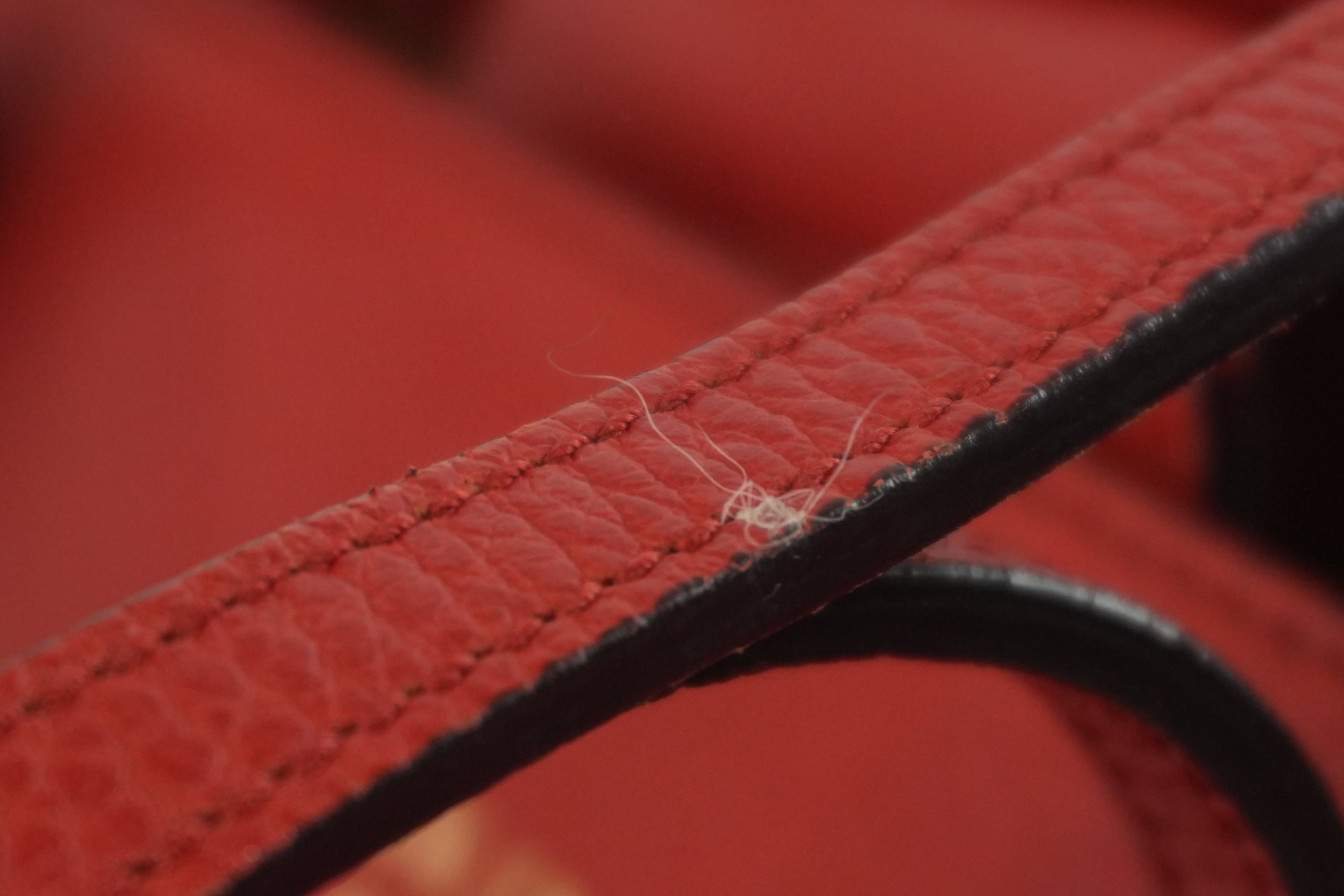 Gucci Swing Tote Bag Leather Red Used