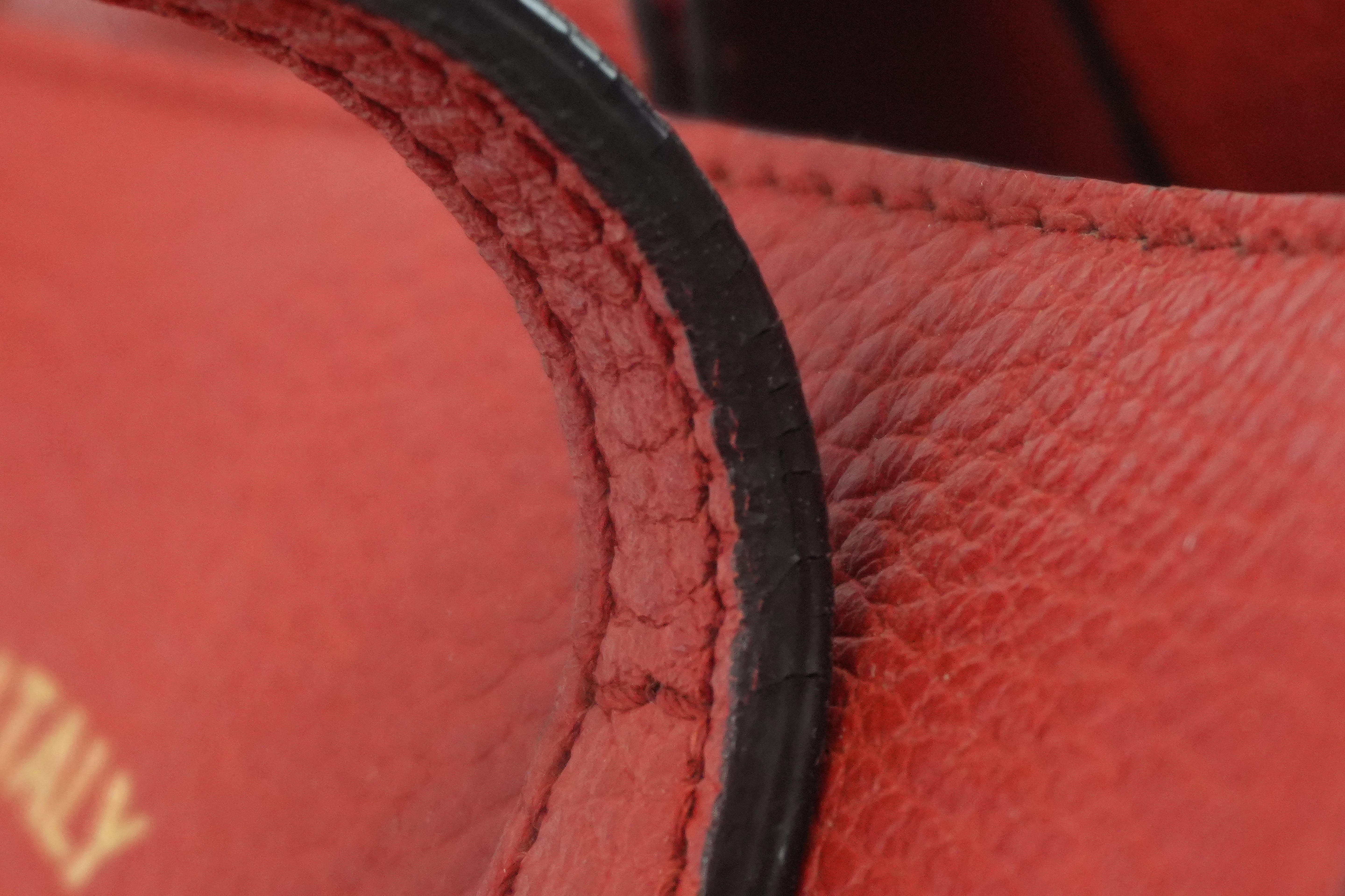 Gucci Swing Tote Bag Leather Red Used