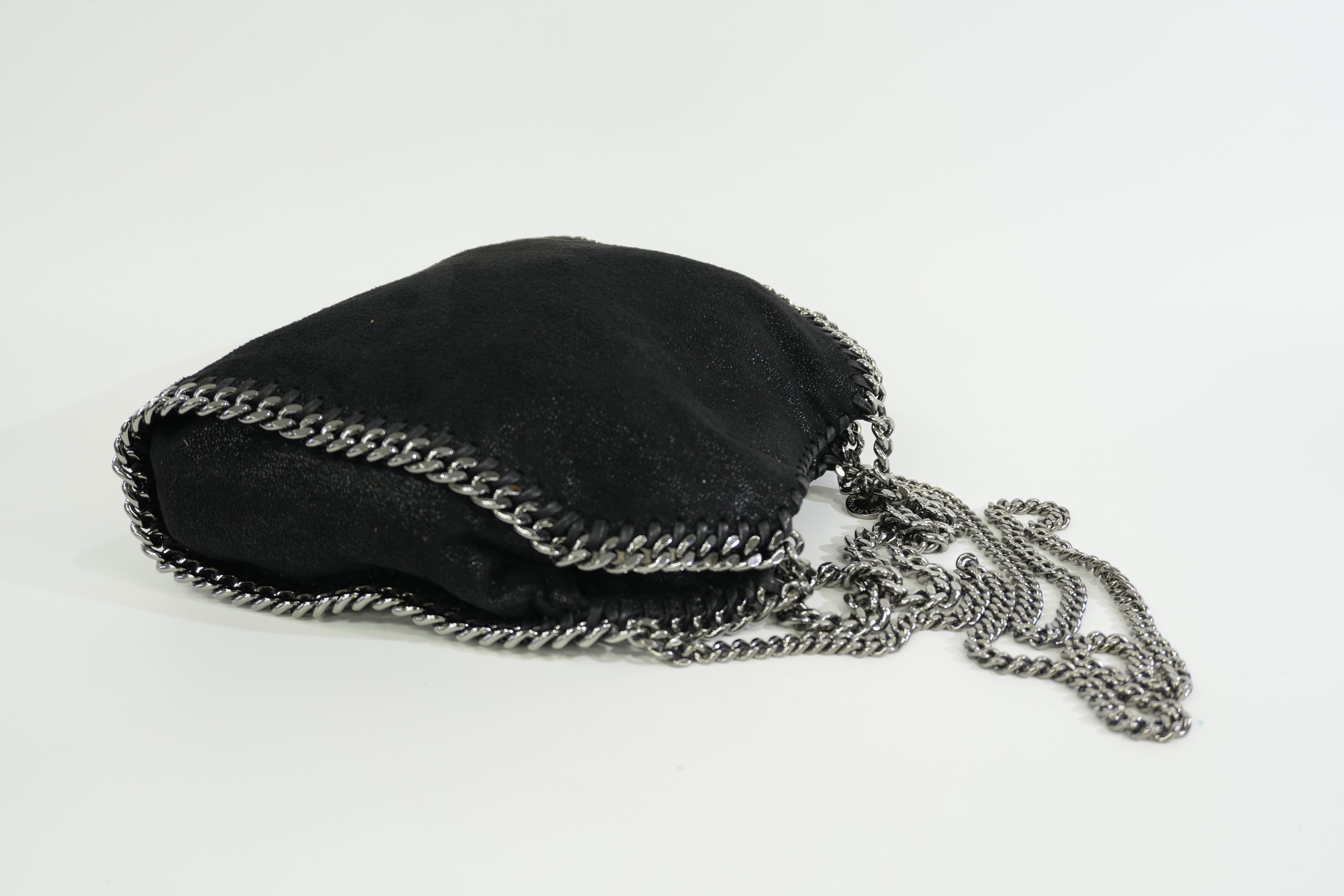 Pre-owned Stella McCartney Two Way Chain Shoulder Bag Black