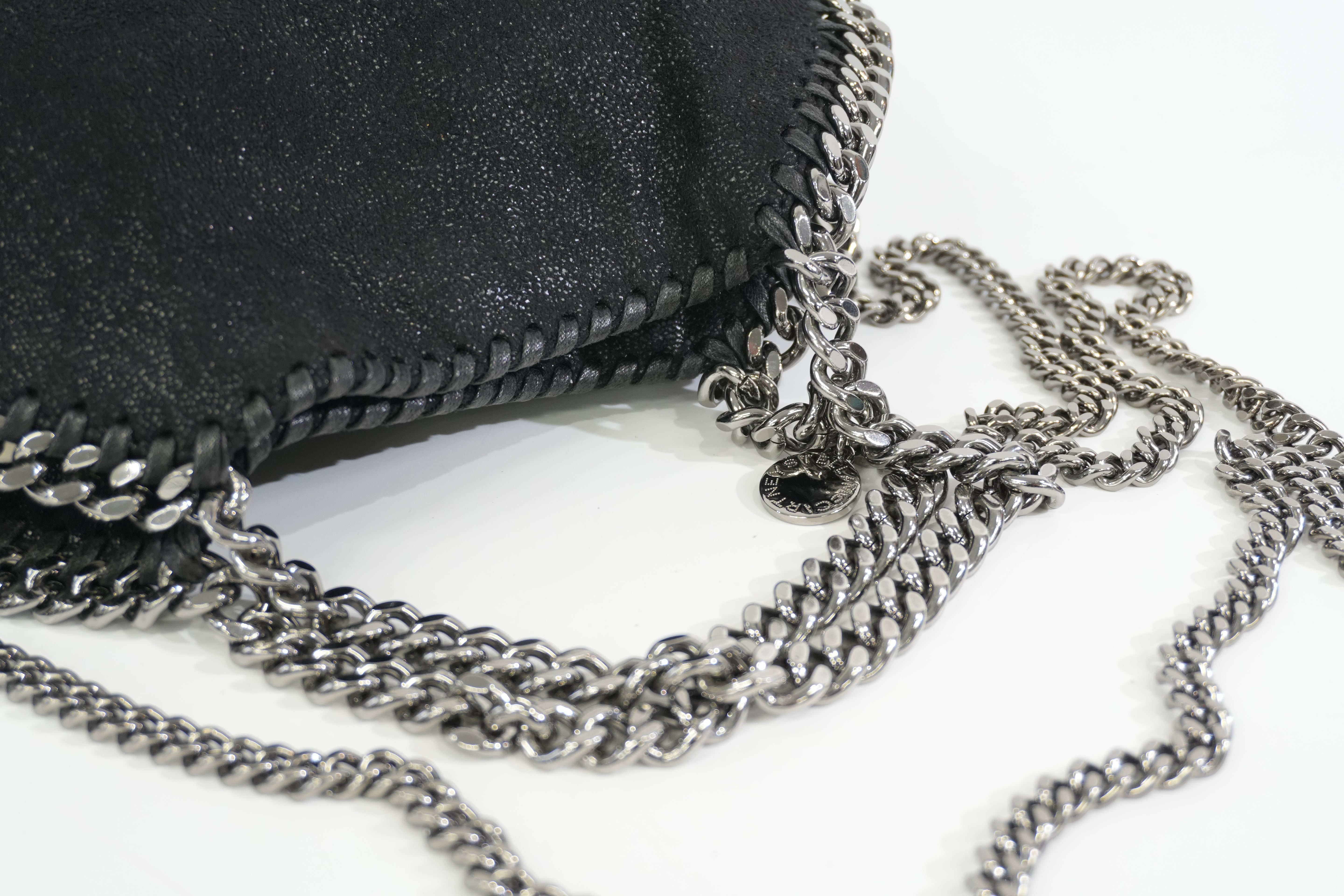 Pre-owned Stella McCartney Two Way Chain Shoulder Bag Black