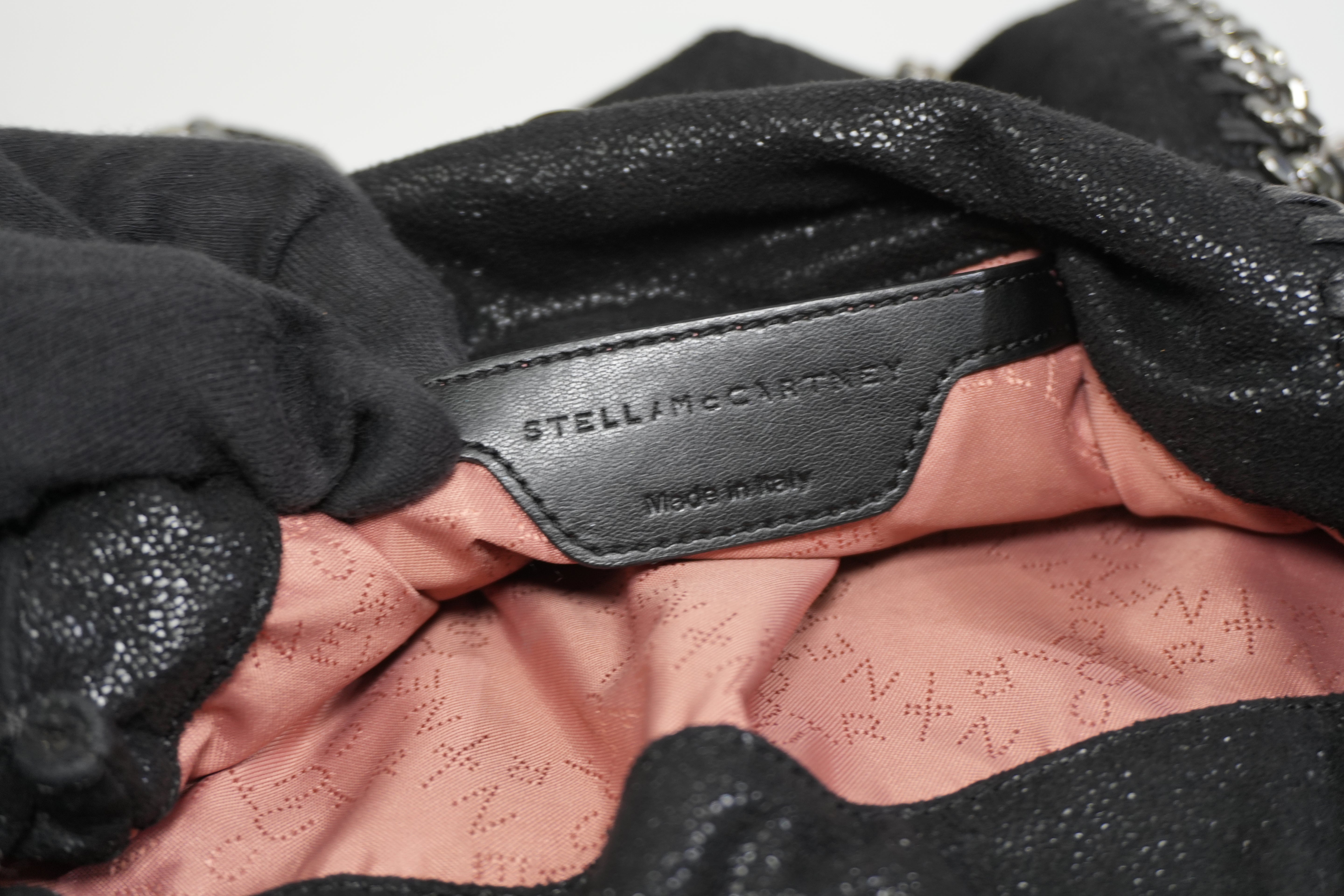 Pre-owned Stella McCartney Two Way Chain Shoulder Bag Black