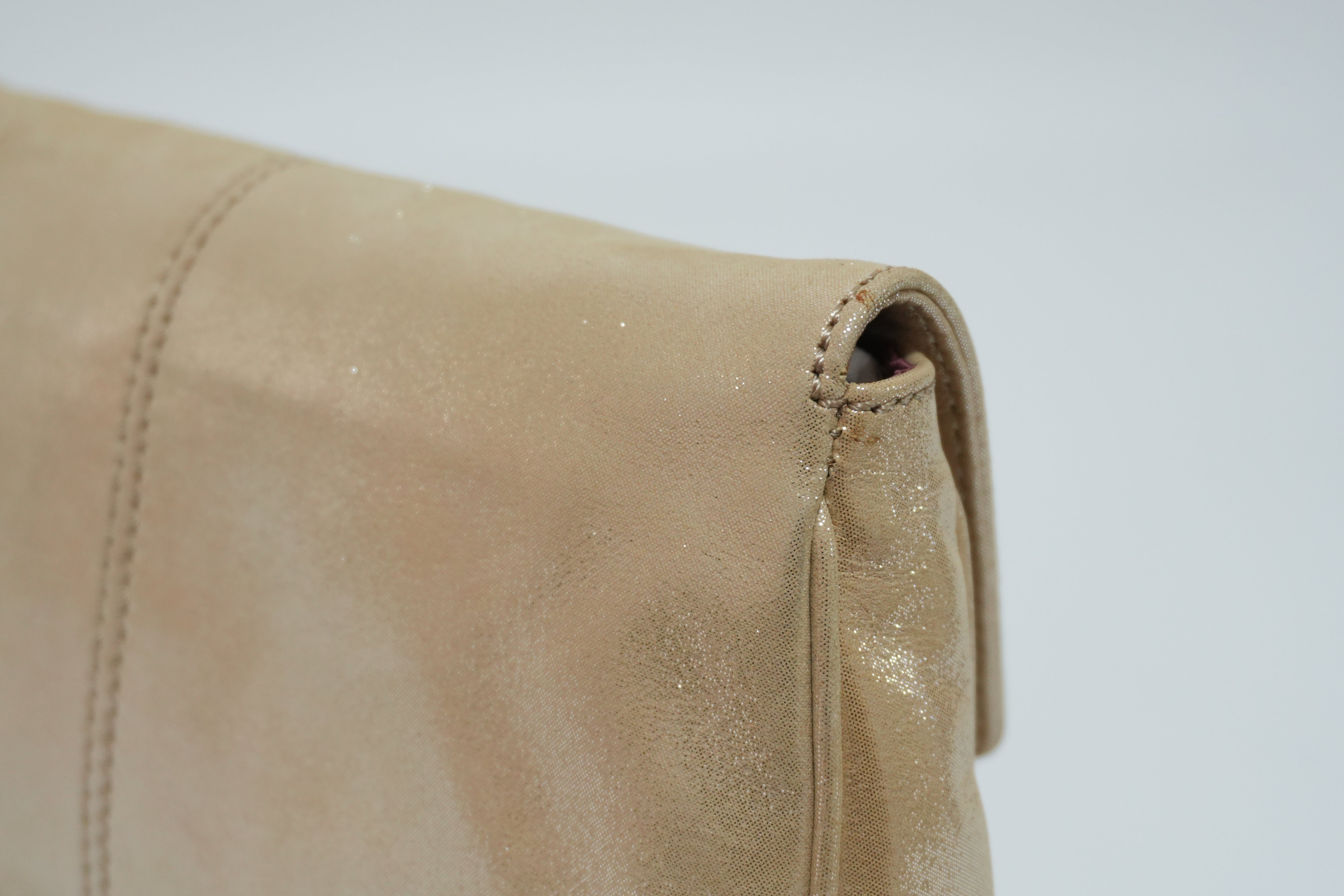 Fendi Clutch Bag Champagne Gold Used
