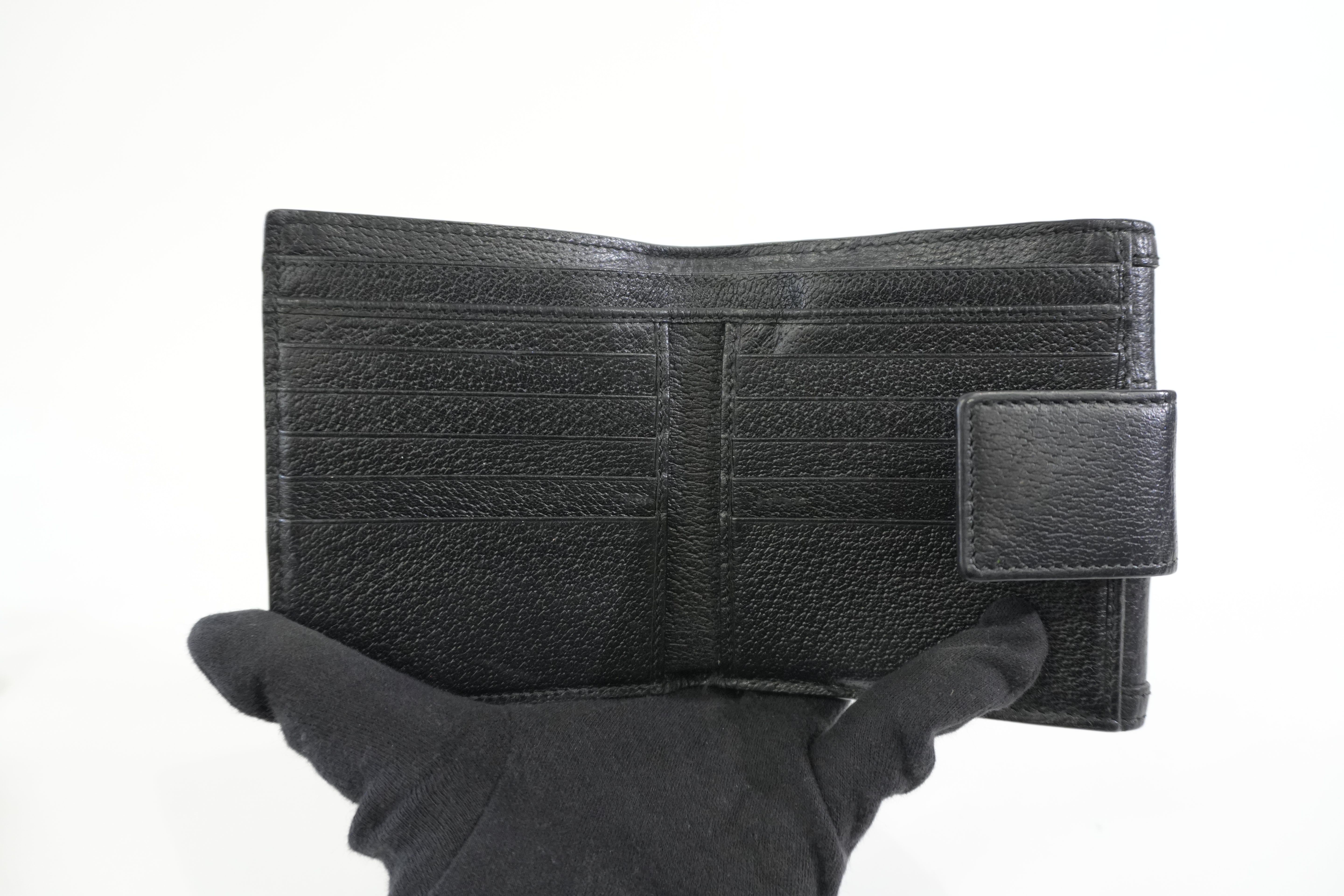 Pre-owned Gucci Ophidia Bifold Wallet Black