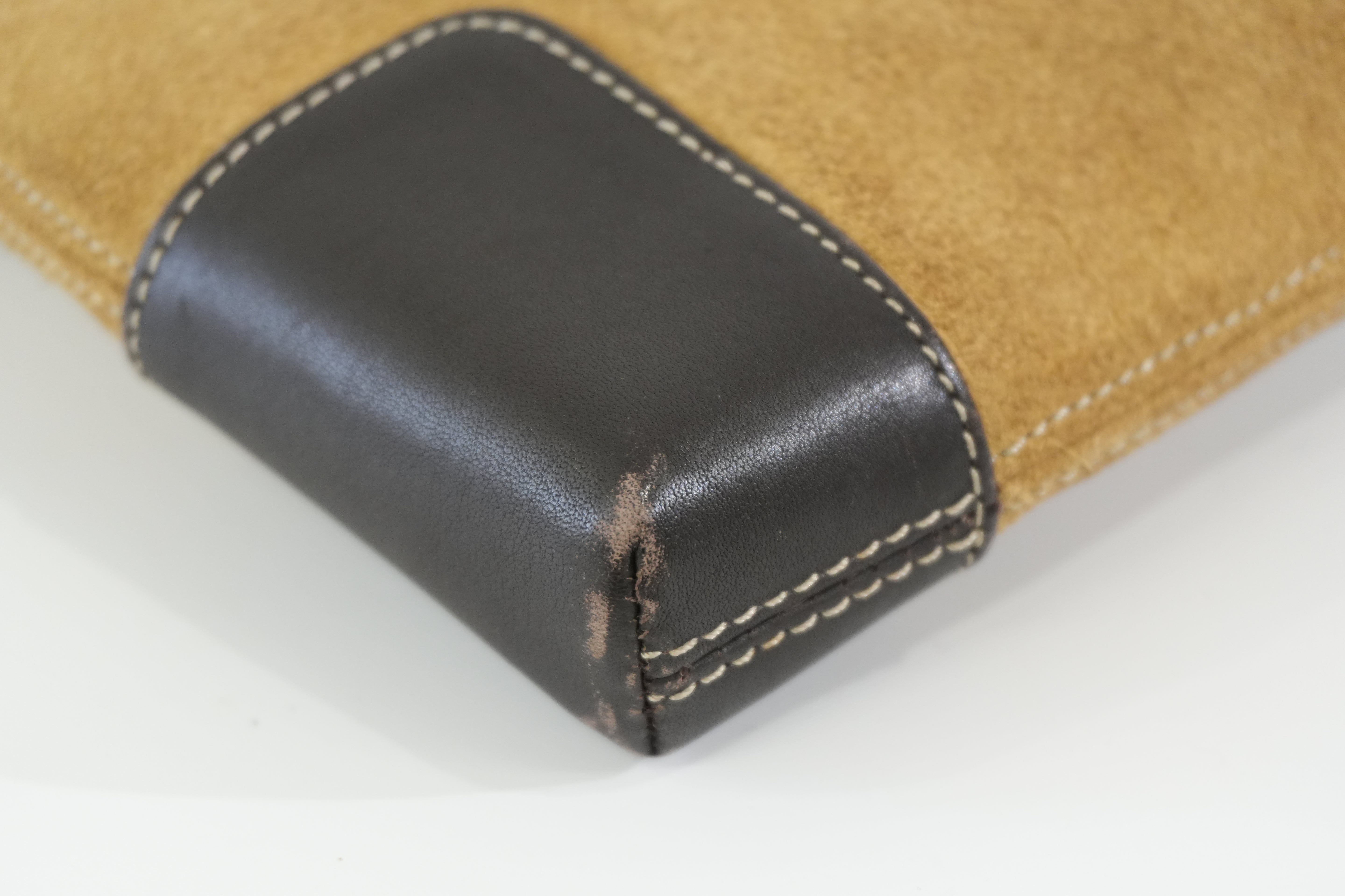 Pre-owned Loewe Suede Leather Shoulder Bag Brown