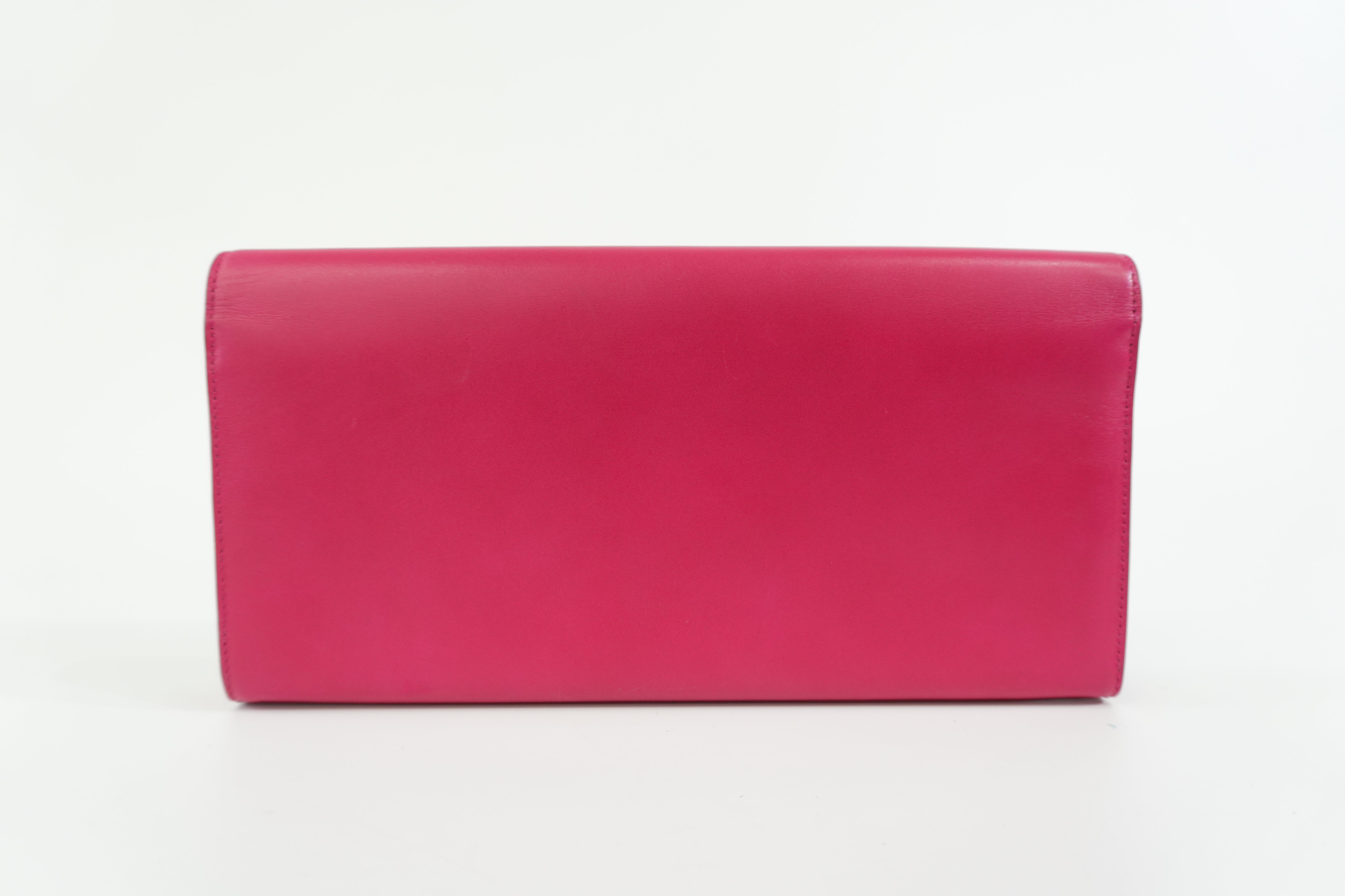 Pre-owned Saint Laurent Cassandre Clutch Bag Pink
