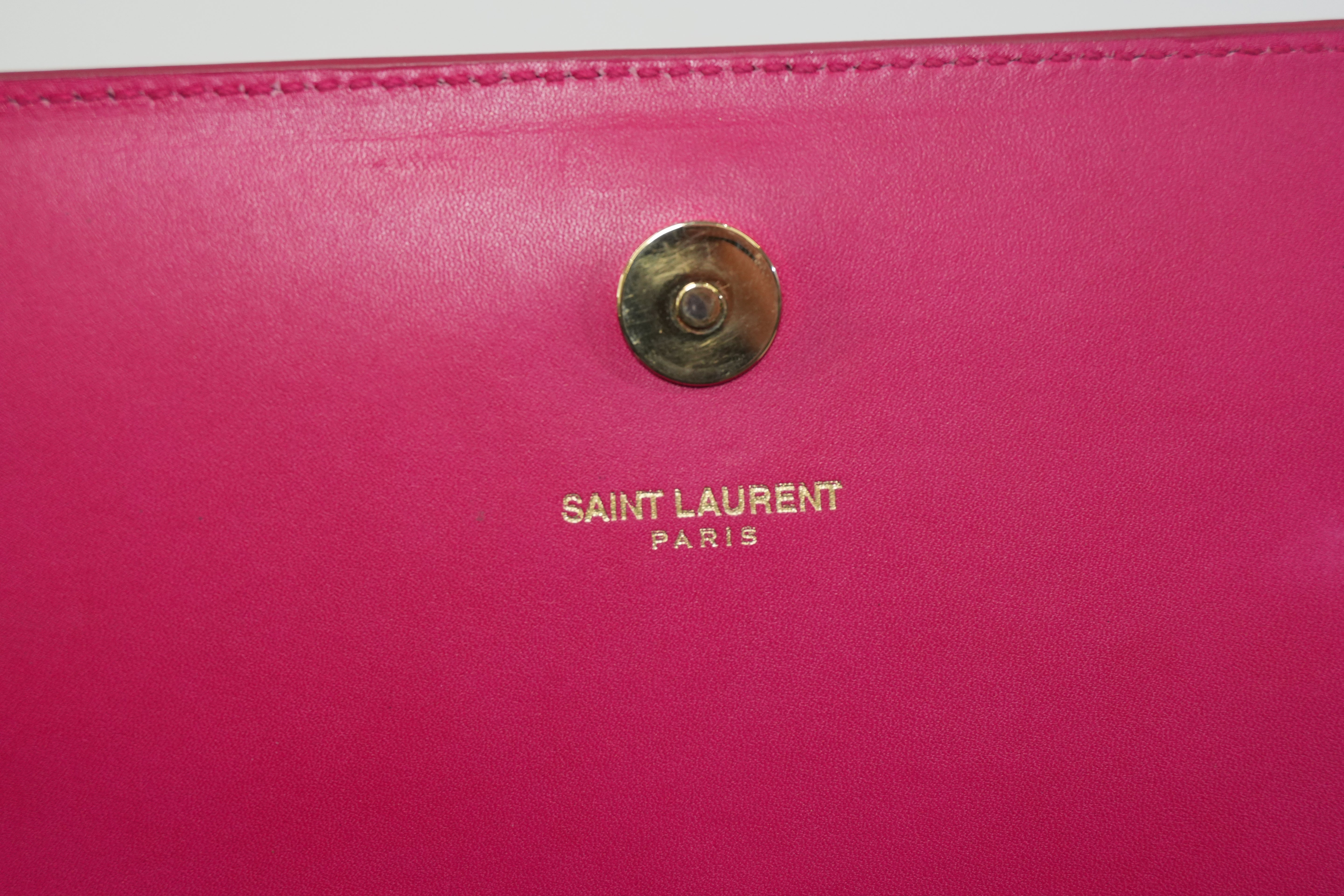 Pre-owned Saint Laurent Cassandre Clutch Bag Pink