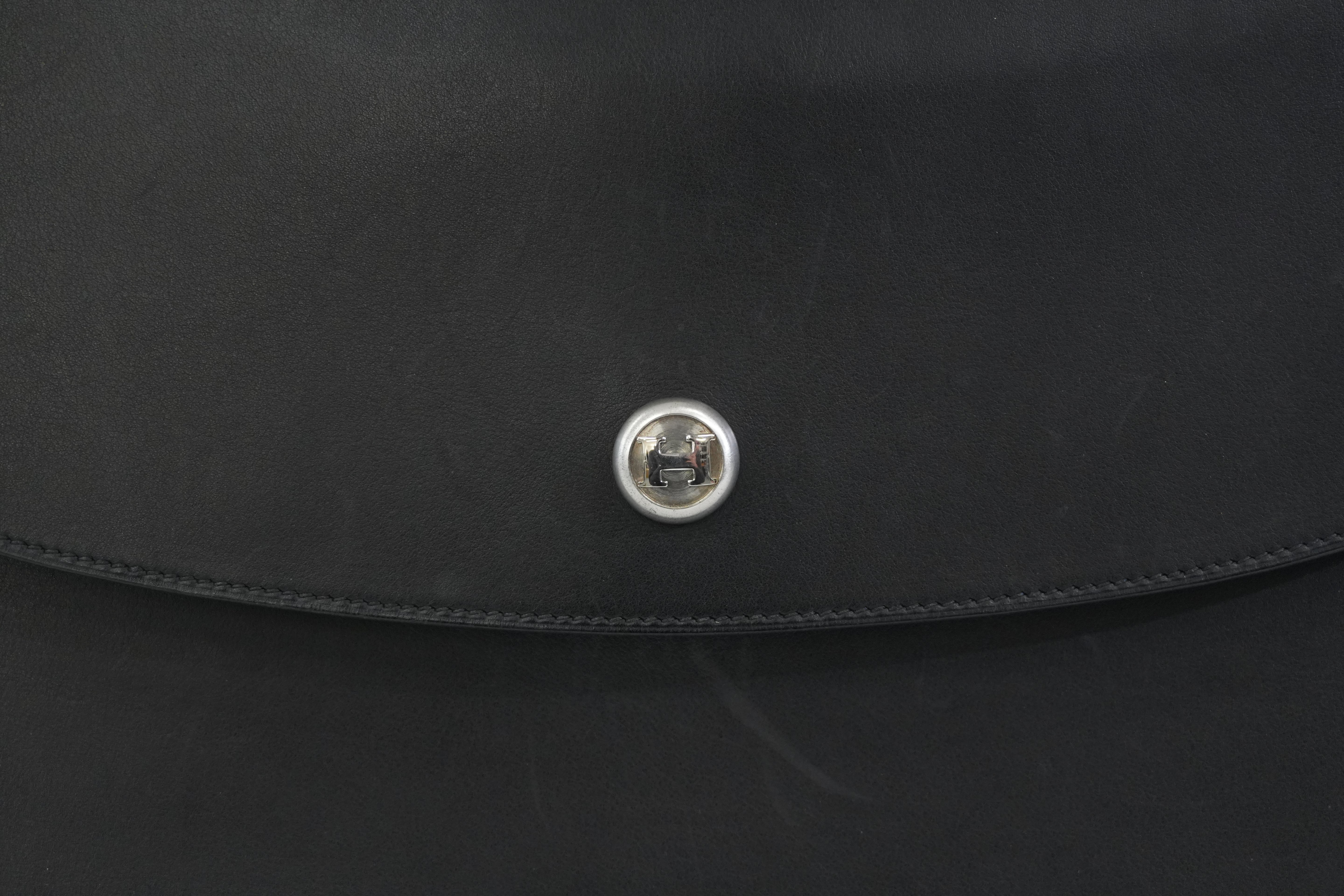 Pre-owned Hermes Leather Clutch Bag Black