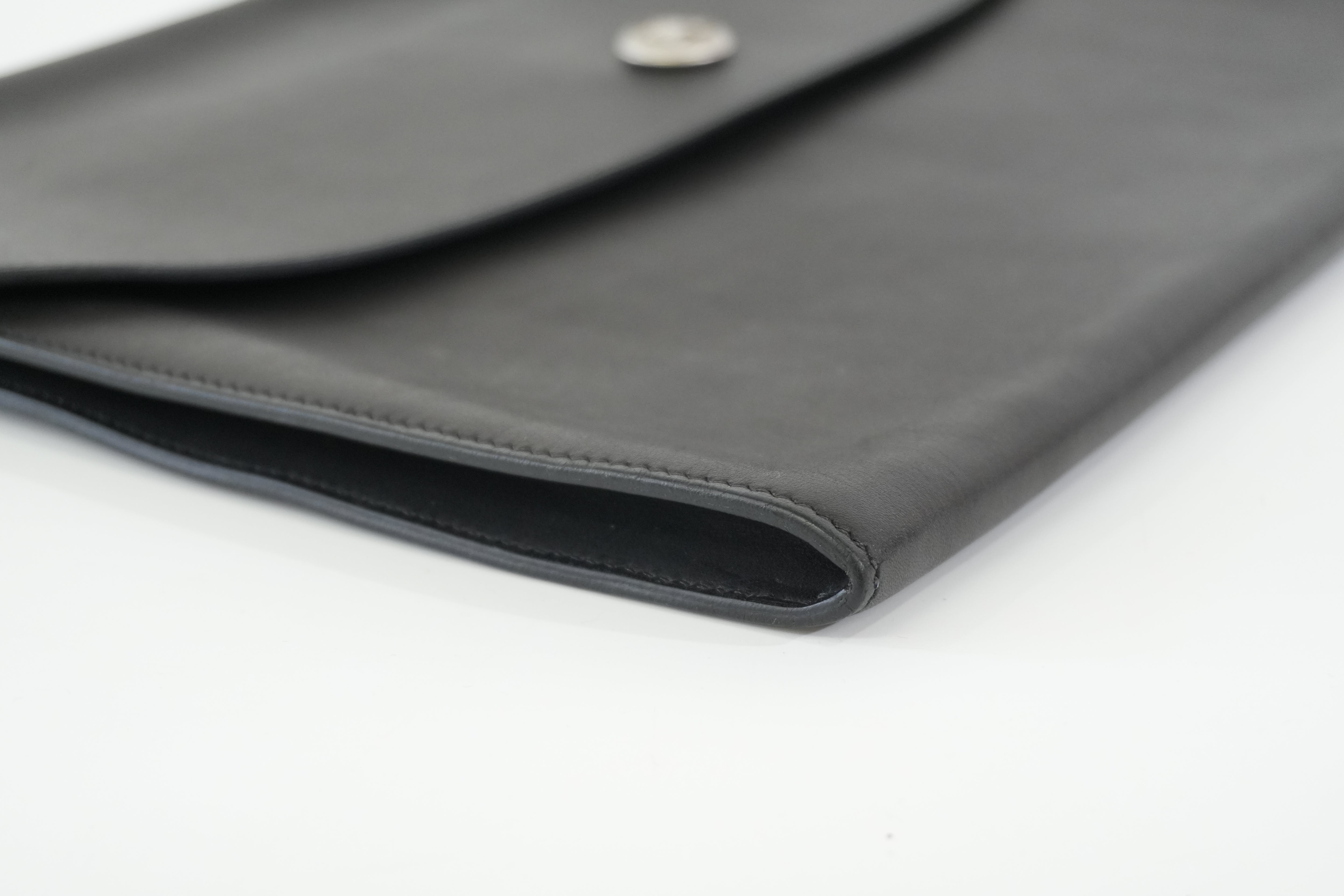 Pre-owned Hermes Leather Clutch Bag Black