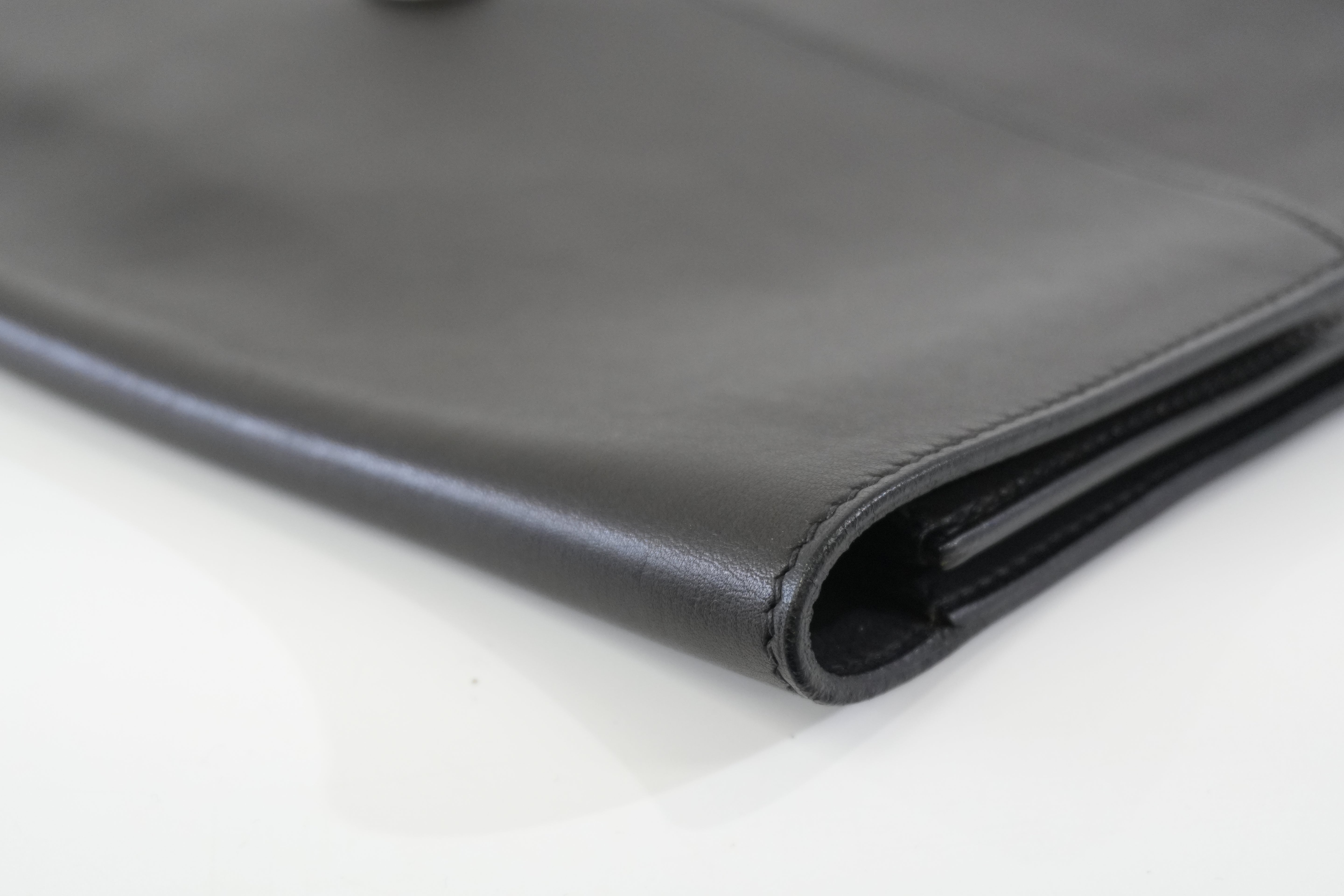 Pre-owned Hermes Leather Clutch Bag Black