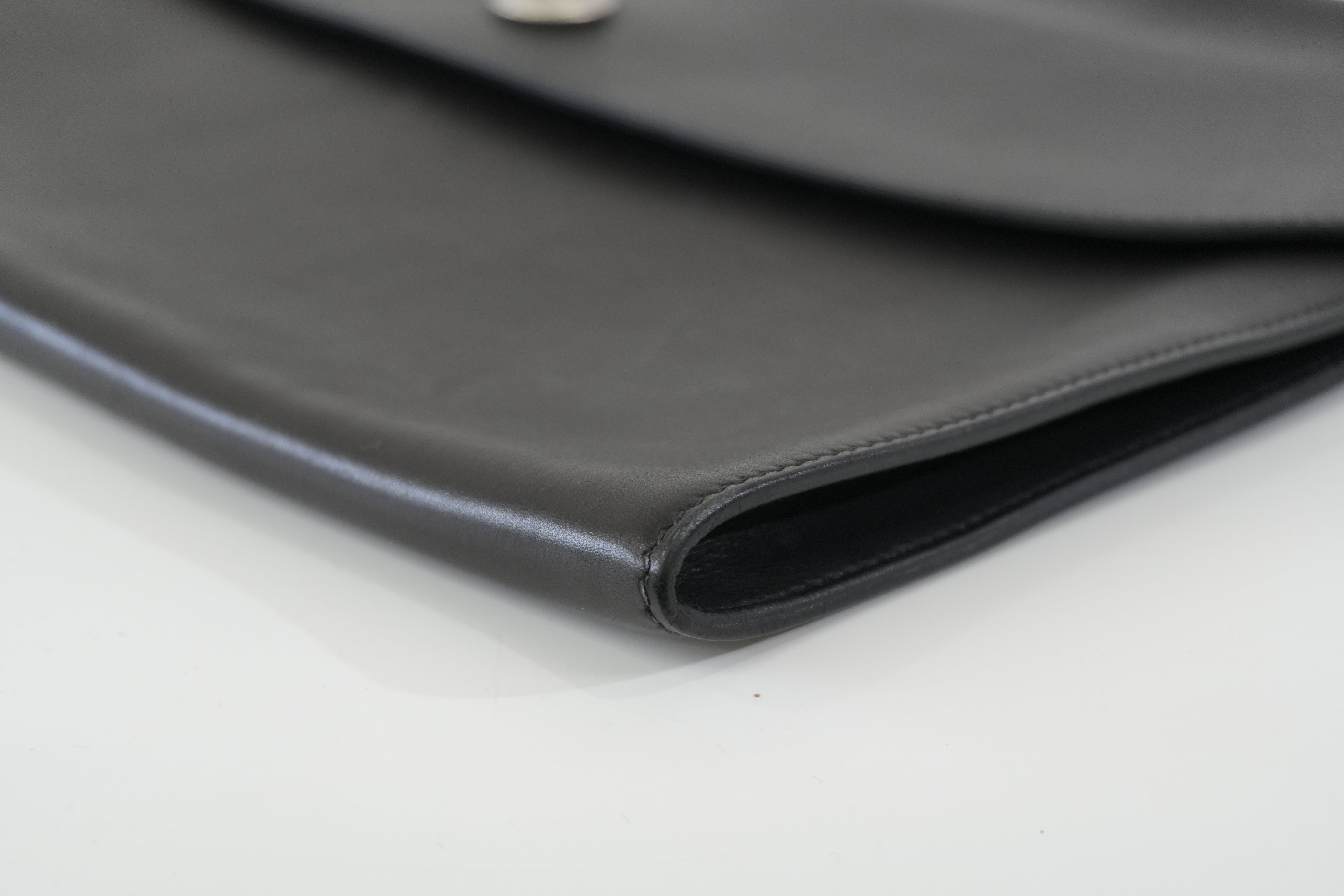 Pre-owned Hermes Leather Clutch Bag Black