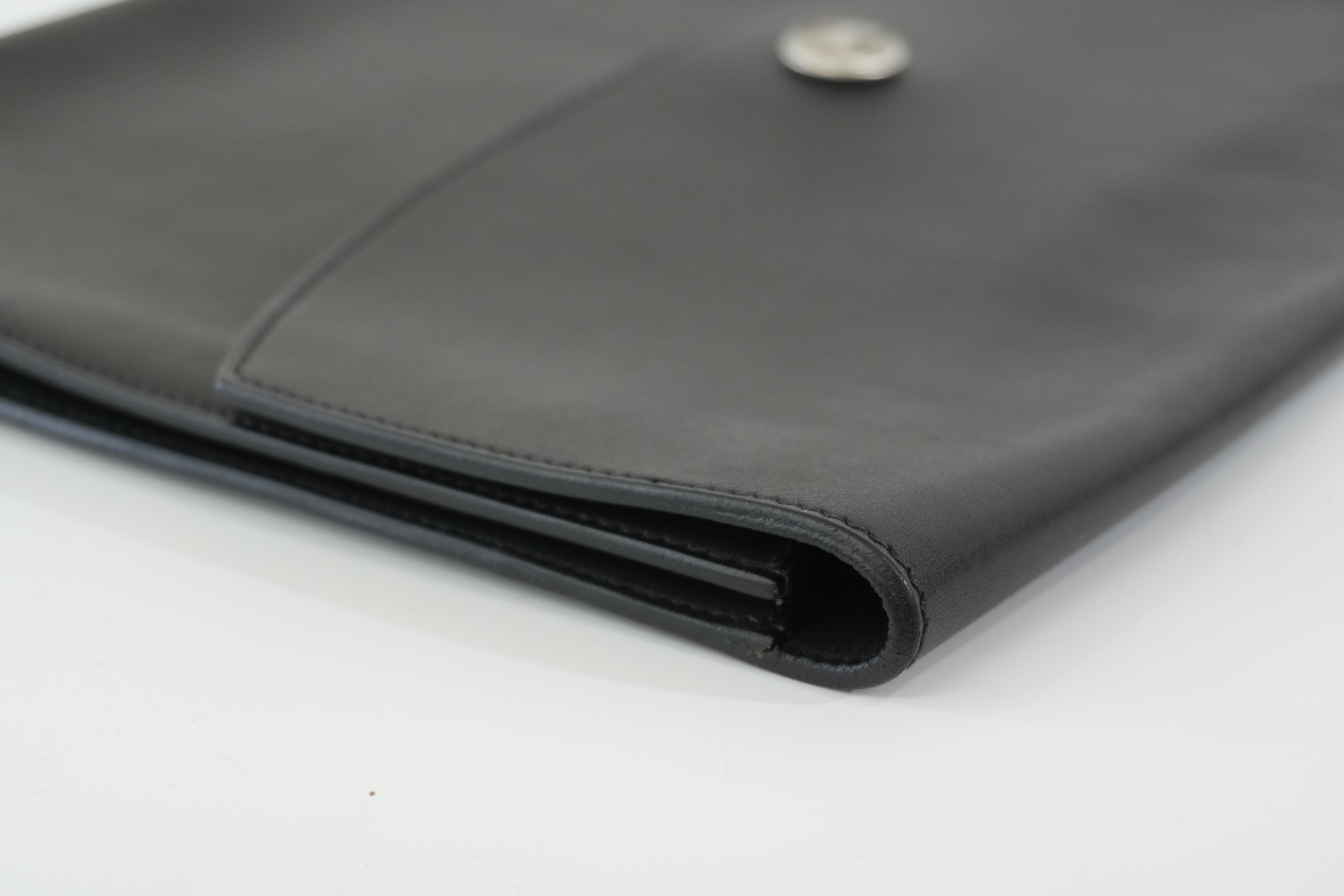 Pre-owned Hermes Leather Clutch Bag Black