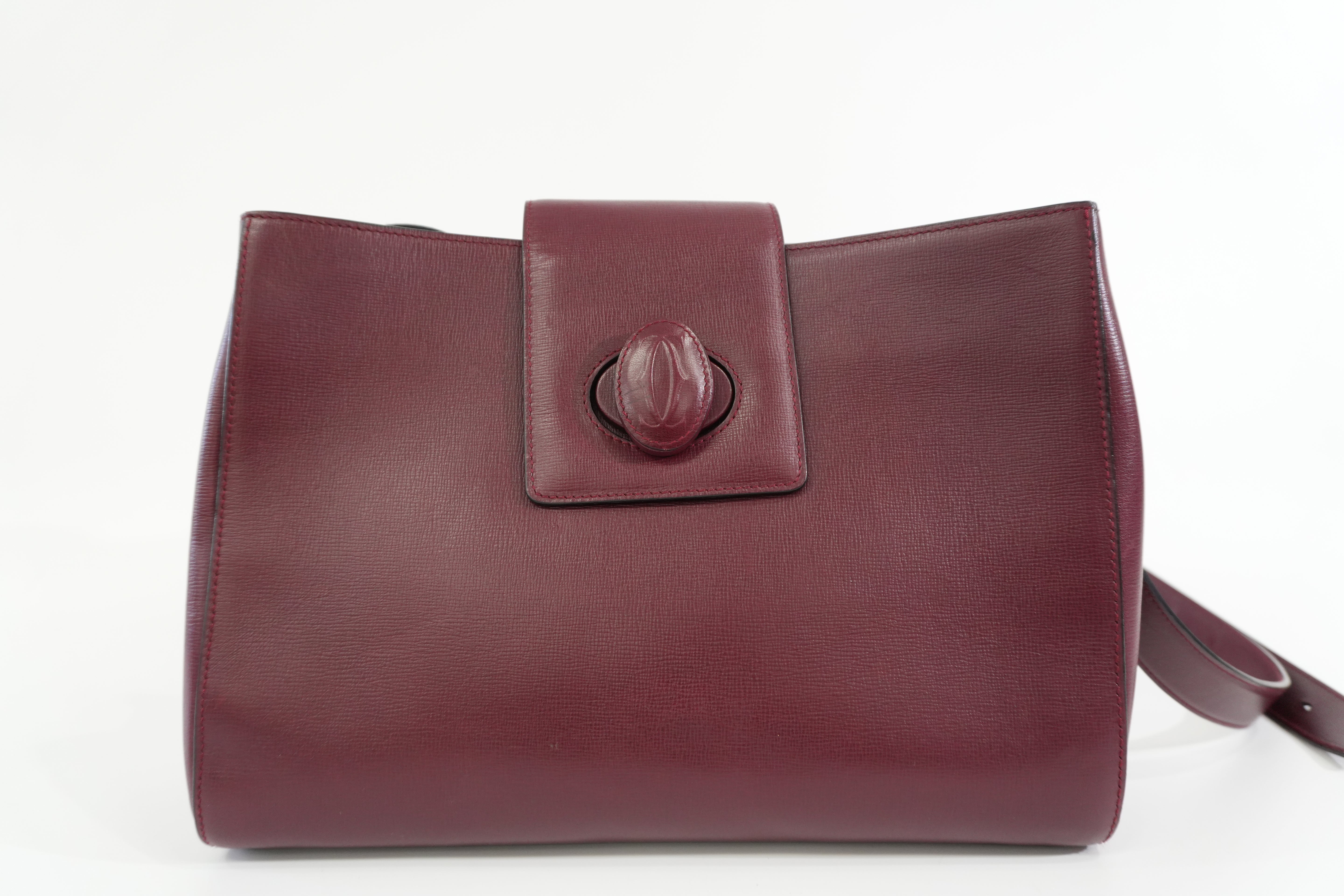 Pre-owned Cartier Must de Cartier Shoulder Bag Burgundy
