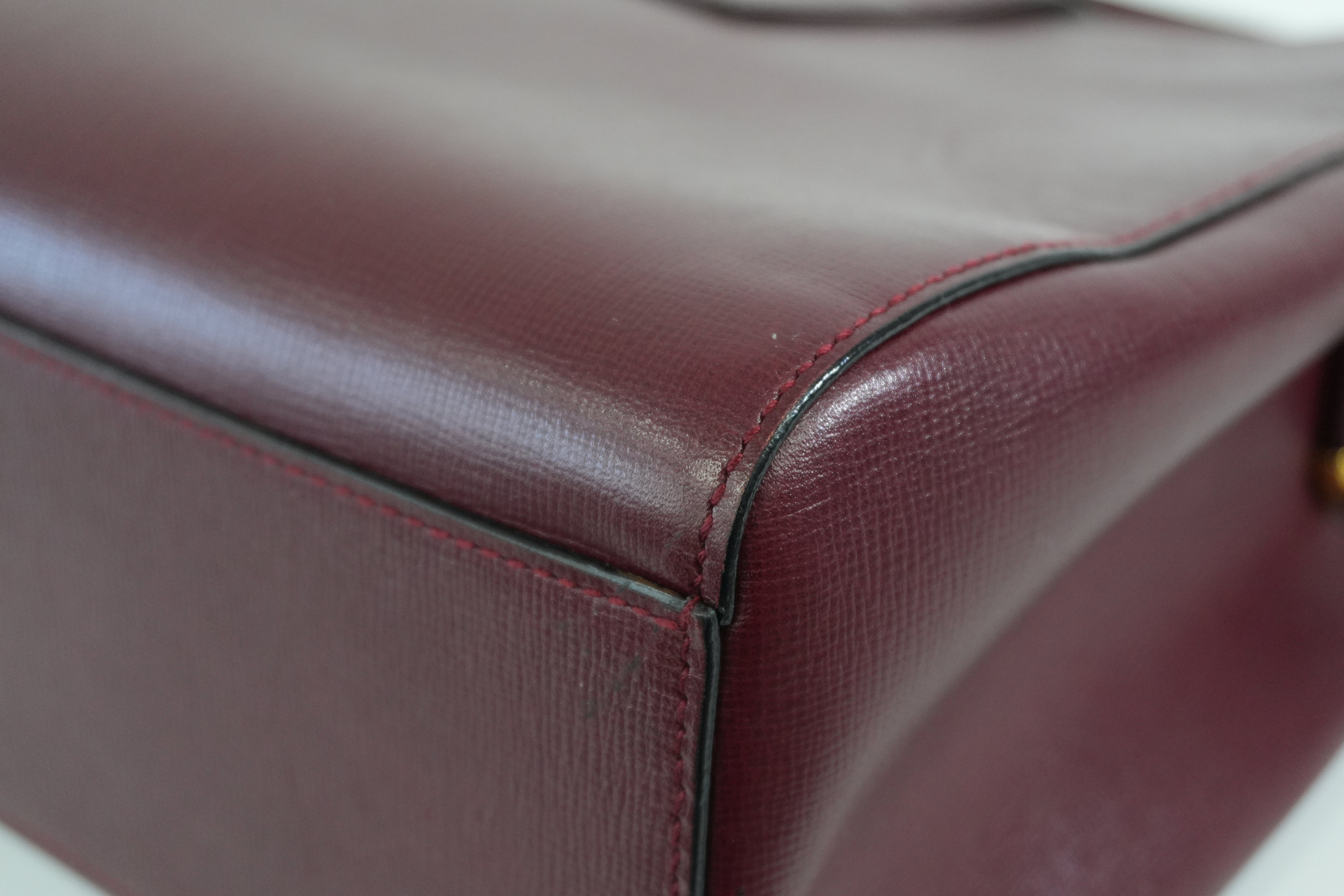 Pre-owned Cartier Must de Cartier Shoulder Bag Burgundy