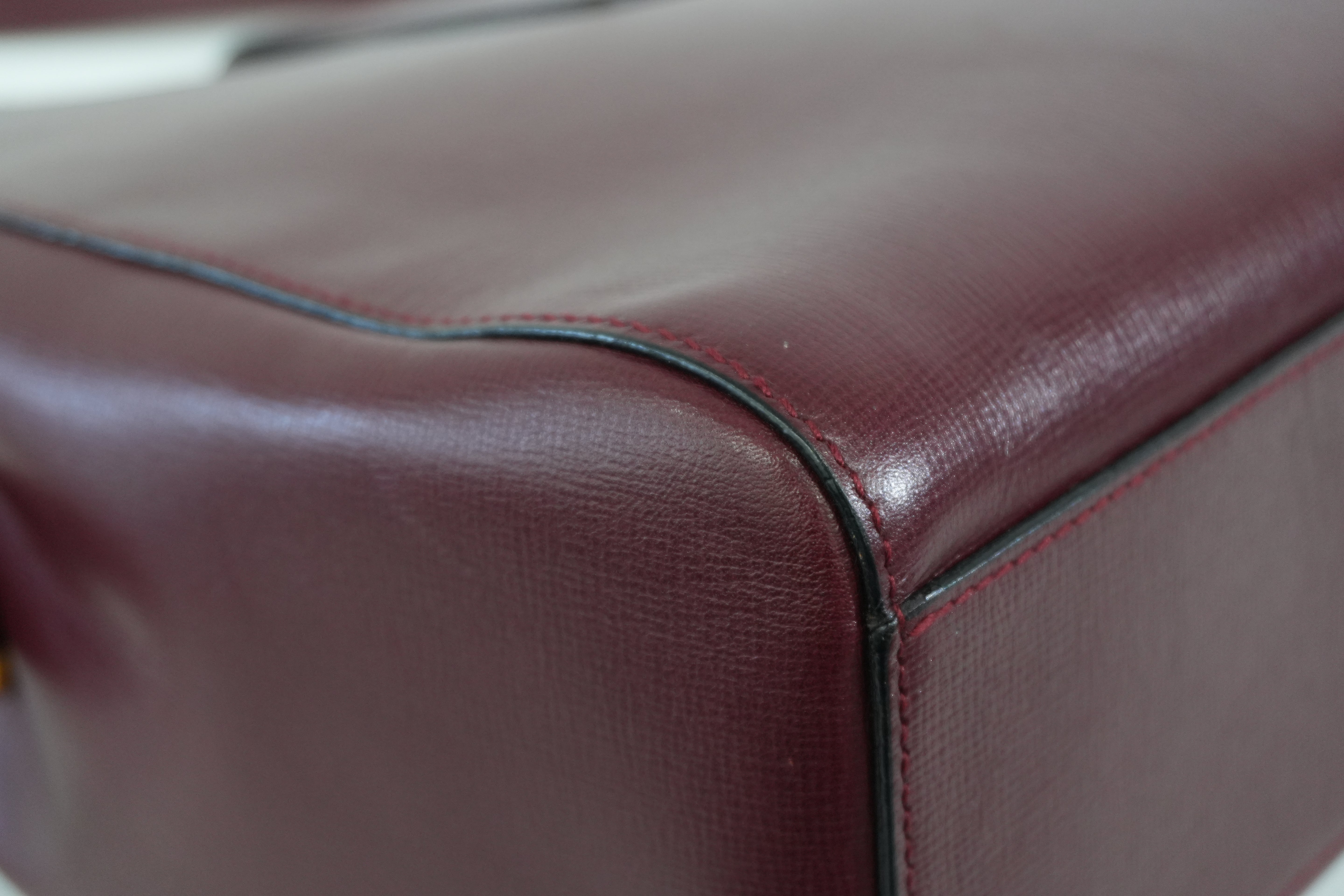 Pre-owned Cartier Must de Cartier Shoulder Bag Burgundy