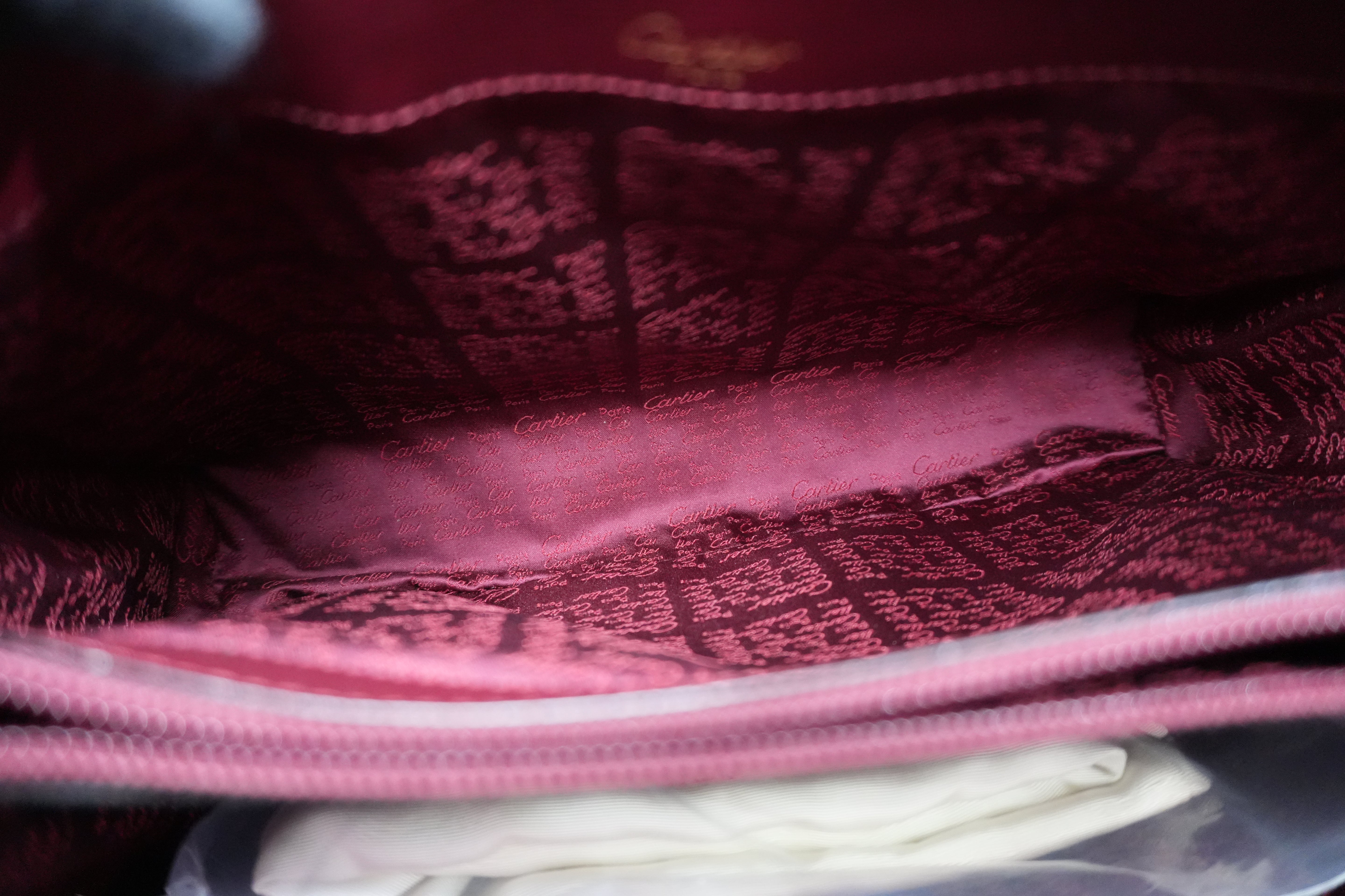 Pre-owned Cartier Must de Cartier Shoulder Bag Burgundy