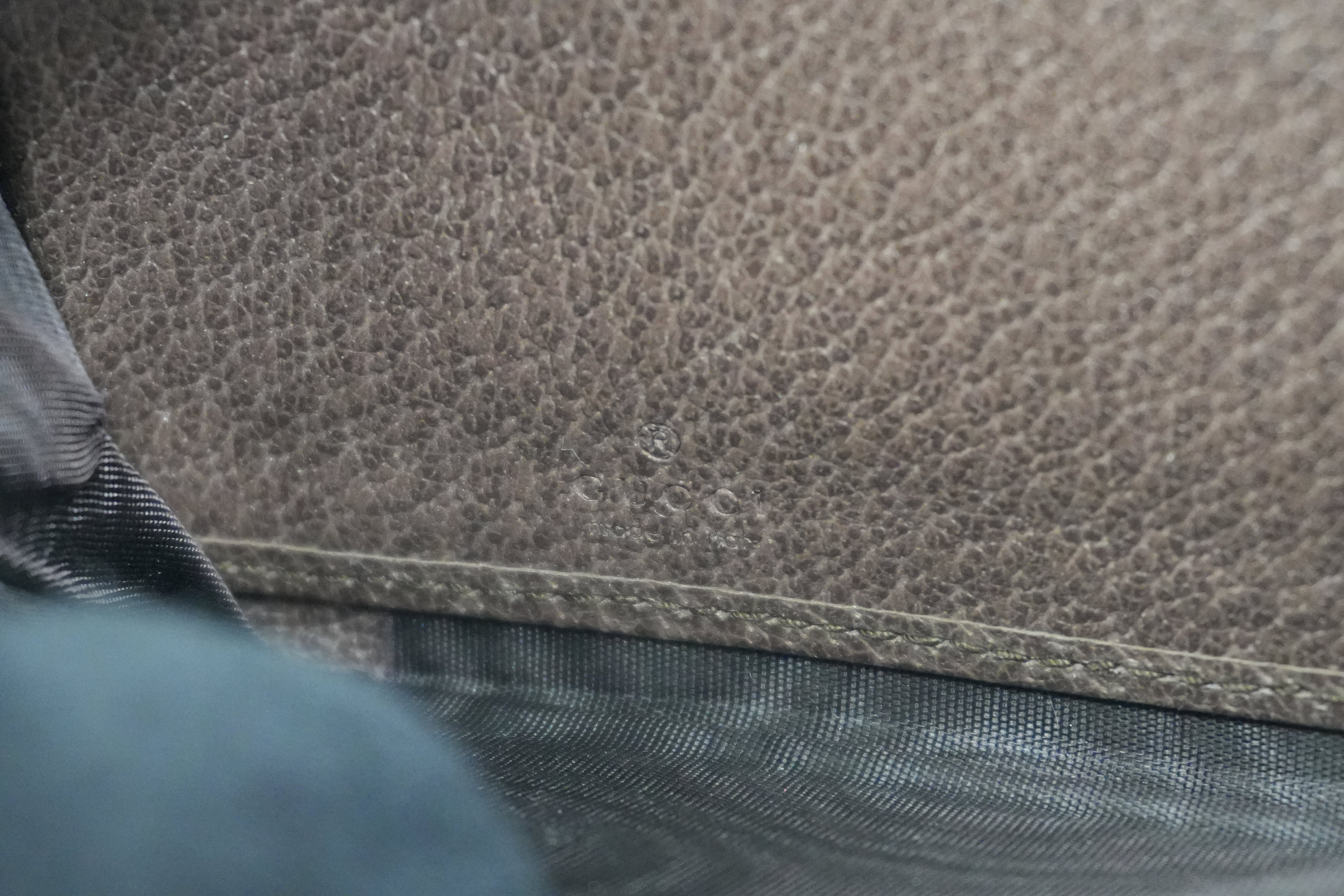 Pre-owned Gucci Ophidia Zippy Long Wallet Brown