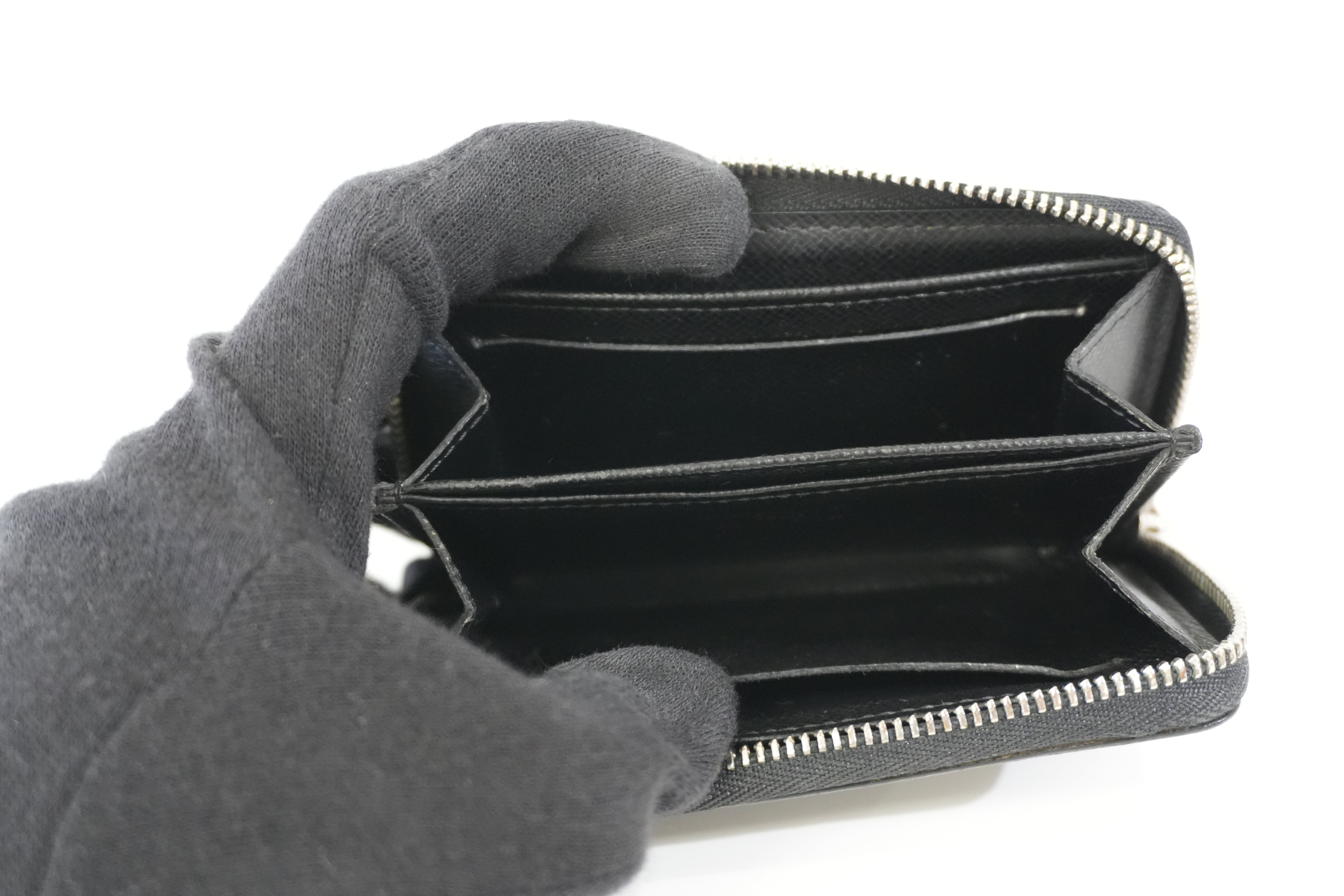 Pre-owned Louis Vuitton Damier Graphite Zippy Card Case